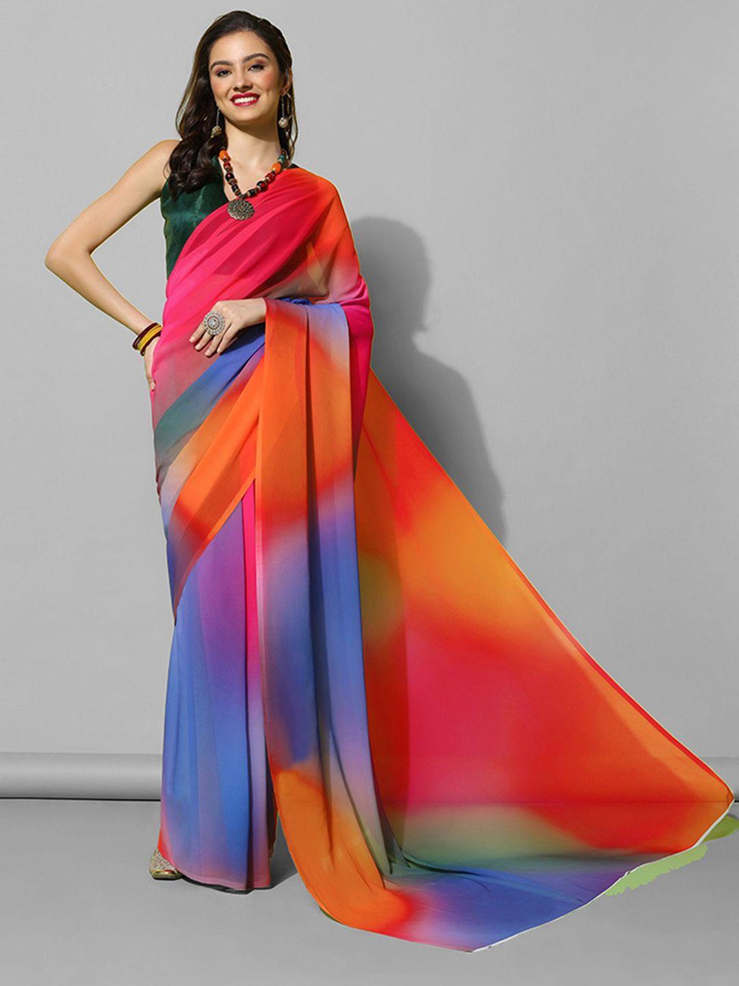 mitera abstract printed saree