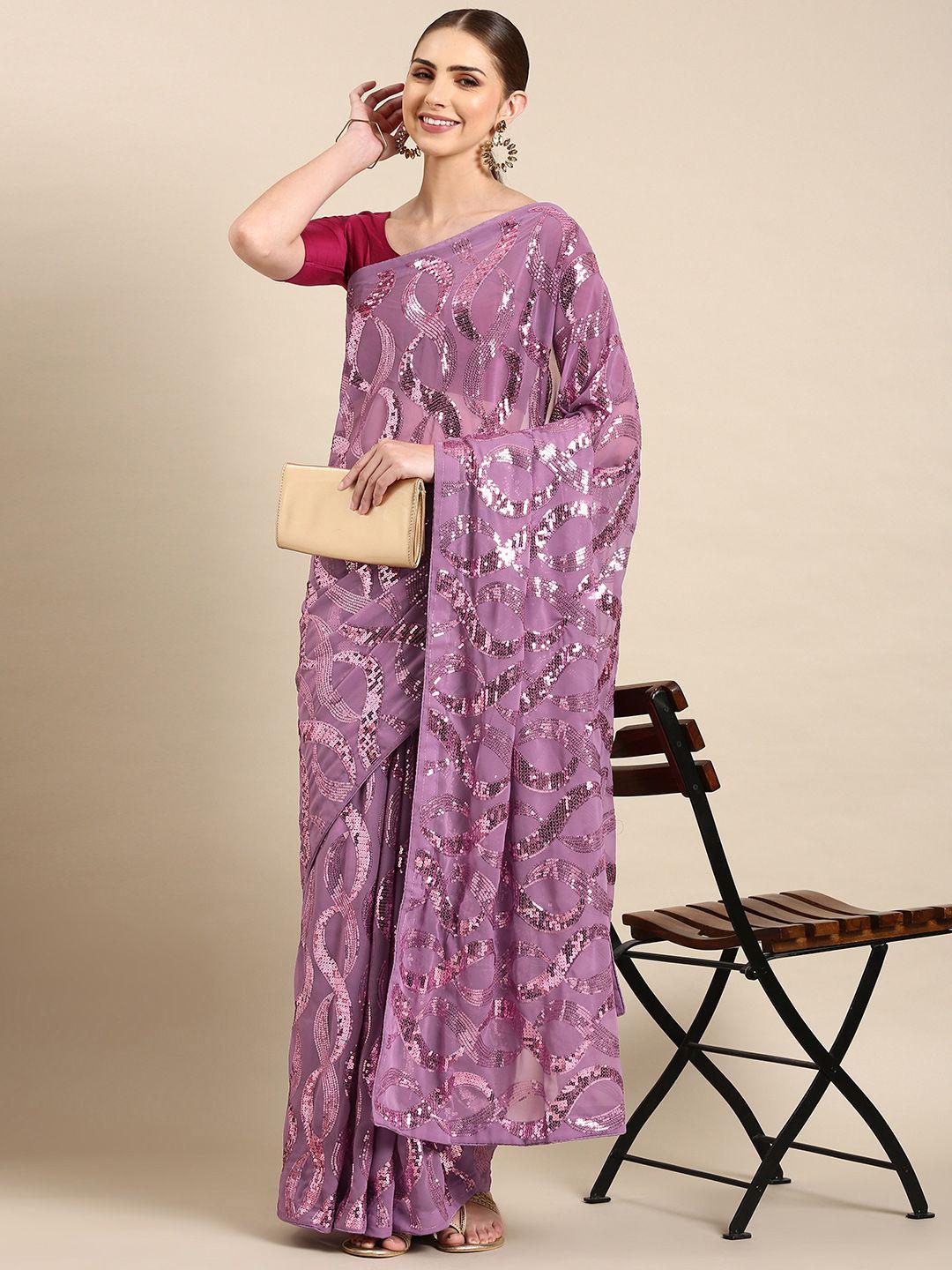 mitera abstract sequinned saree