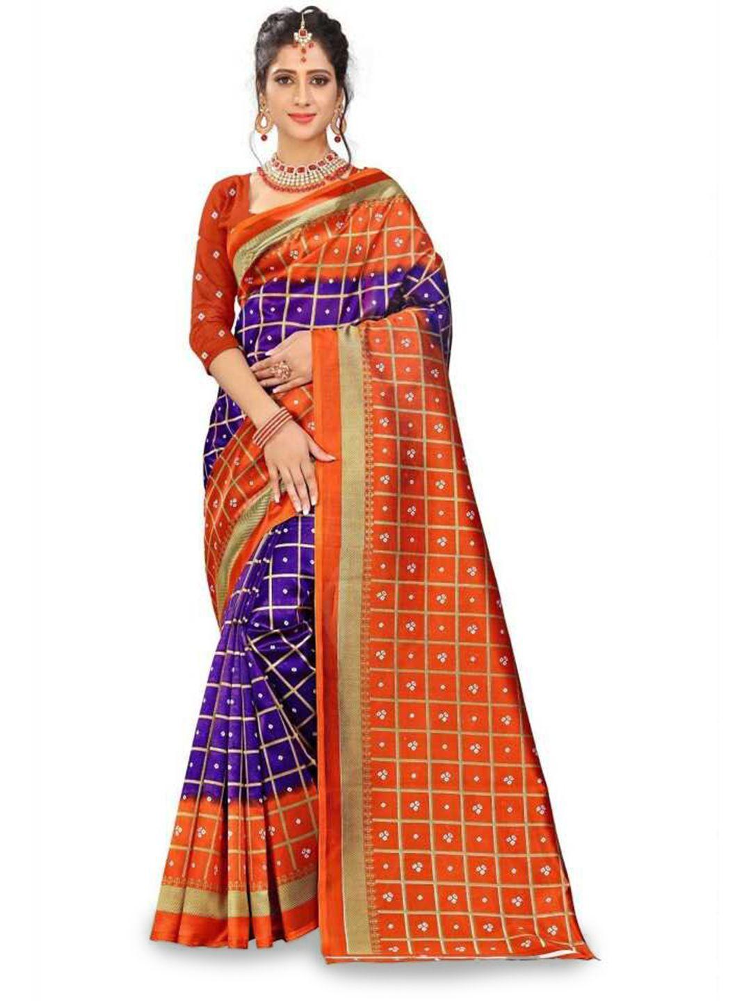 mitera bandhani printed banarasi saree