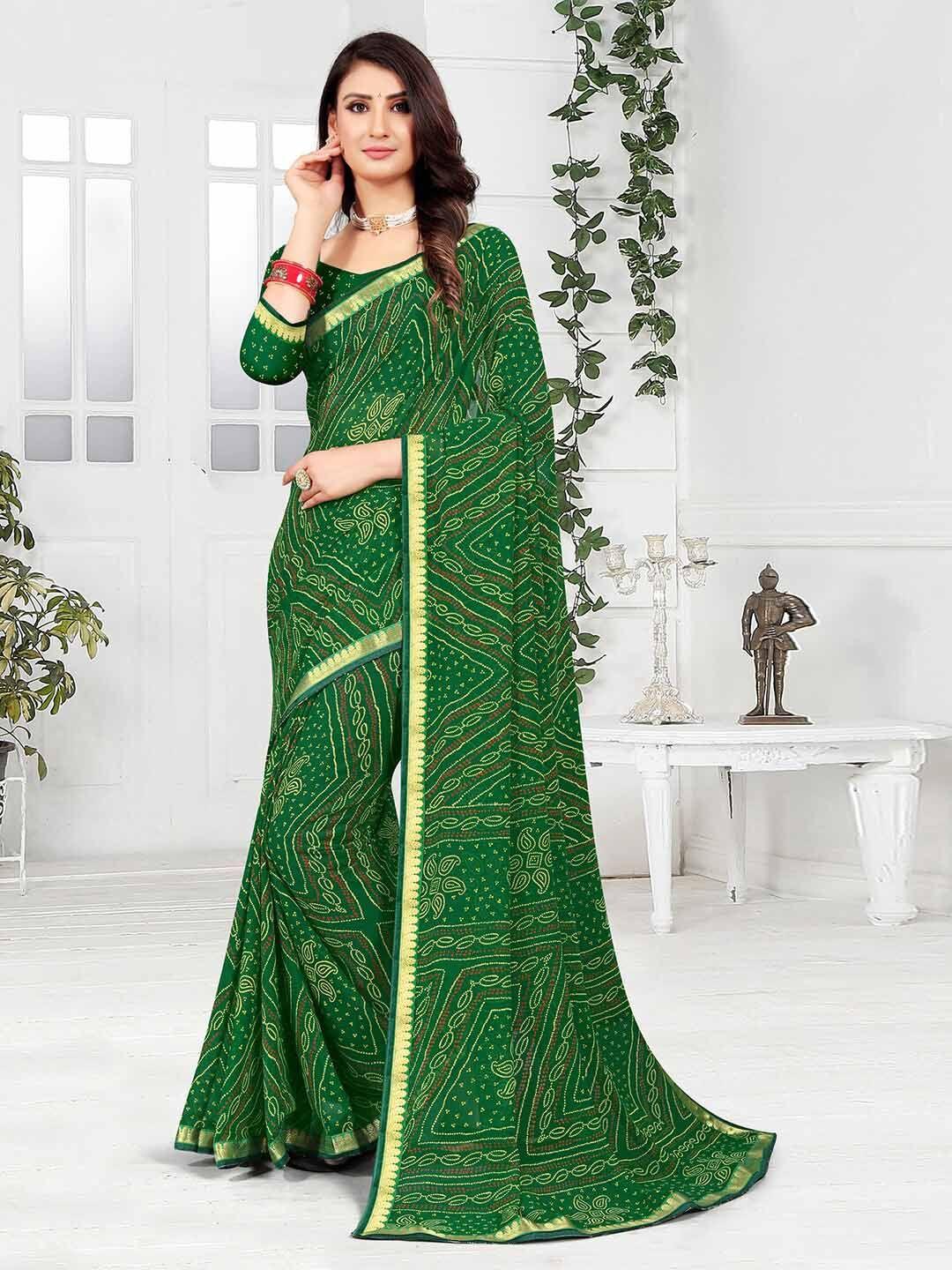 mitera bandhani zari detailed bandhani saree