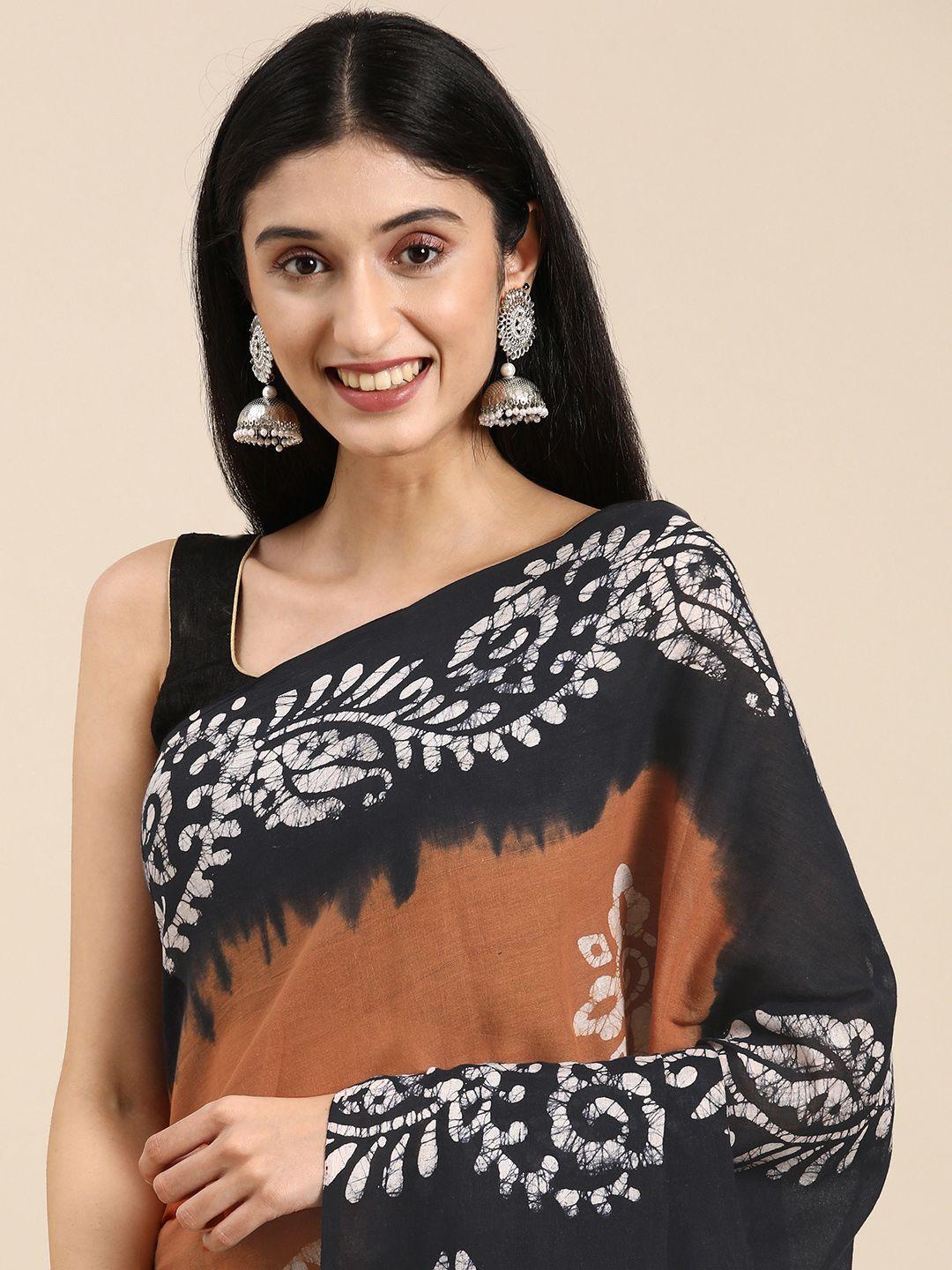 mitera batik pure cotton bagru saree