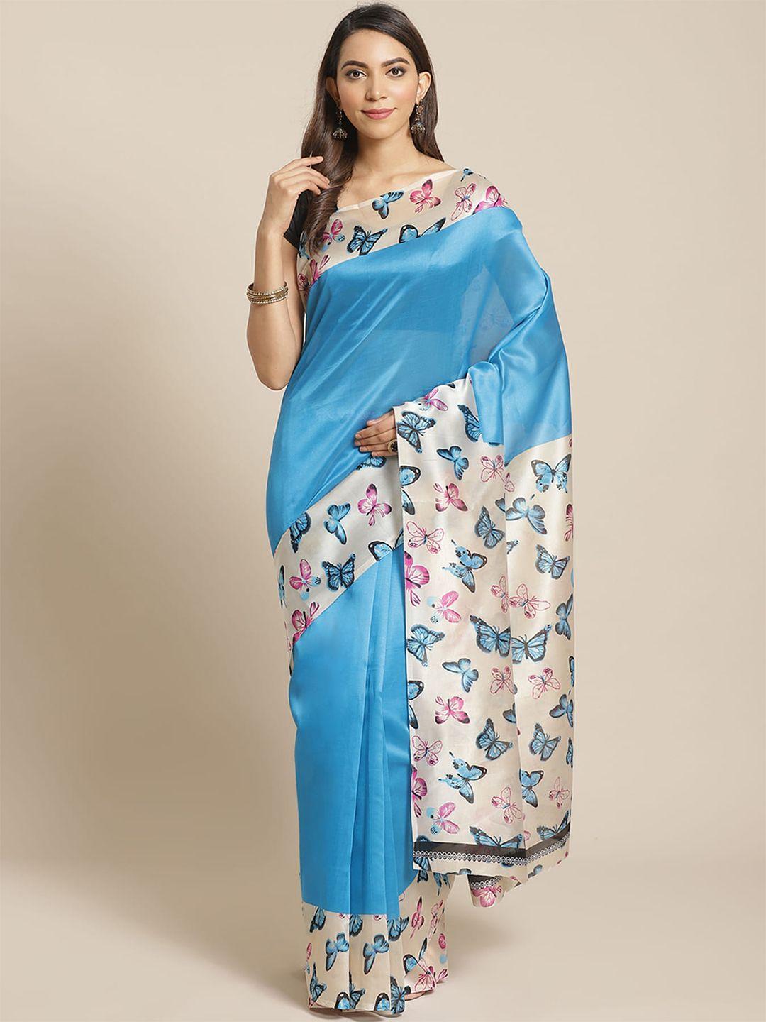 mitera butterfly printed art silk saree