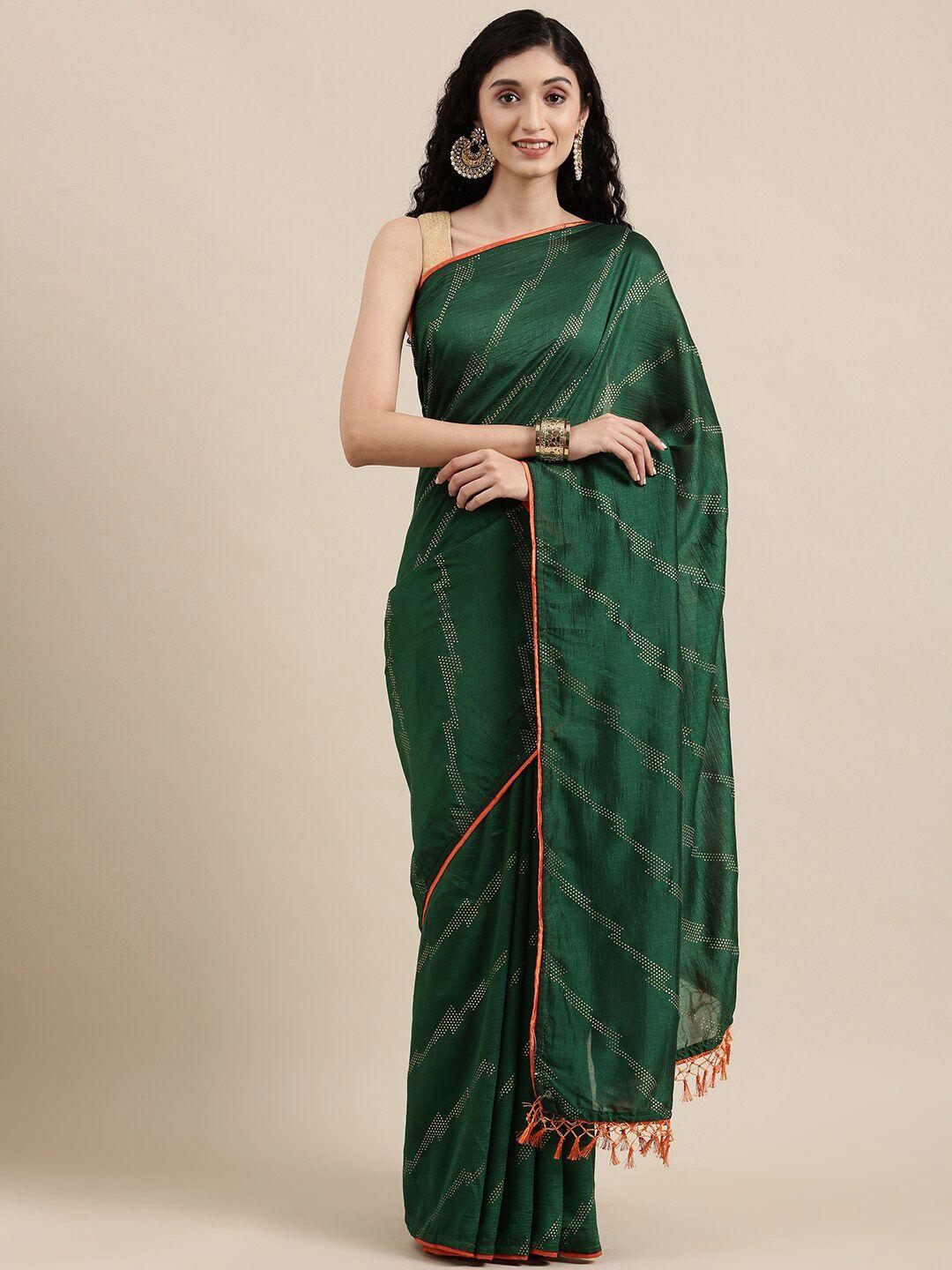 mitera embellished beads and stones banarasi saree