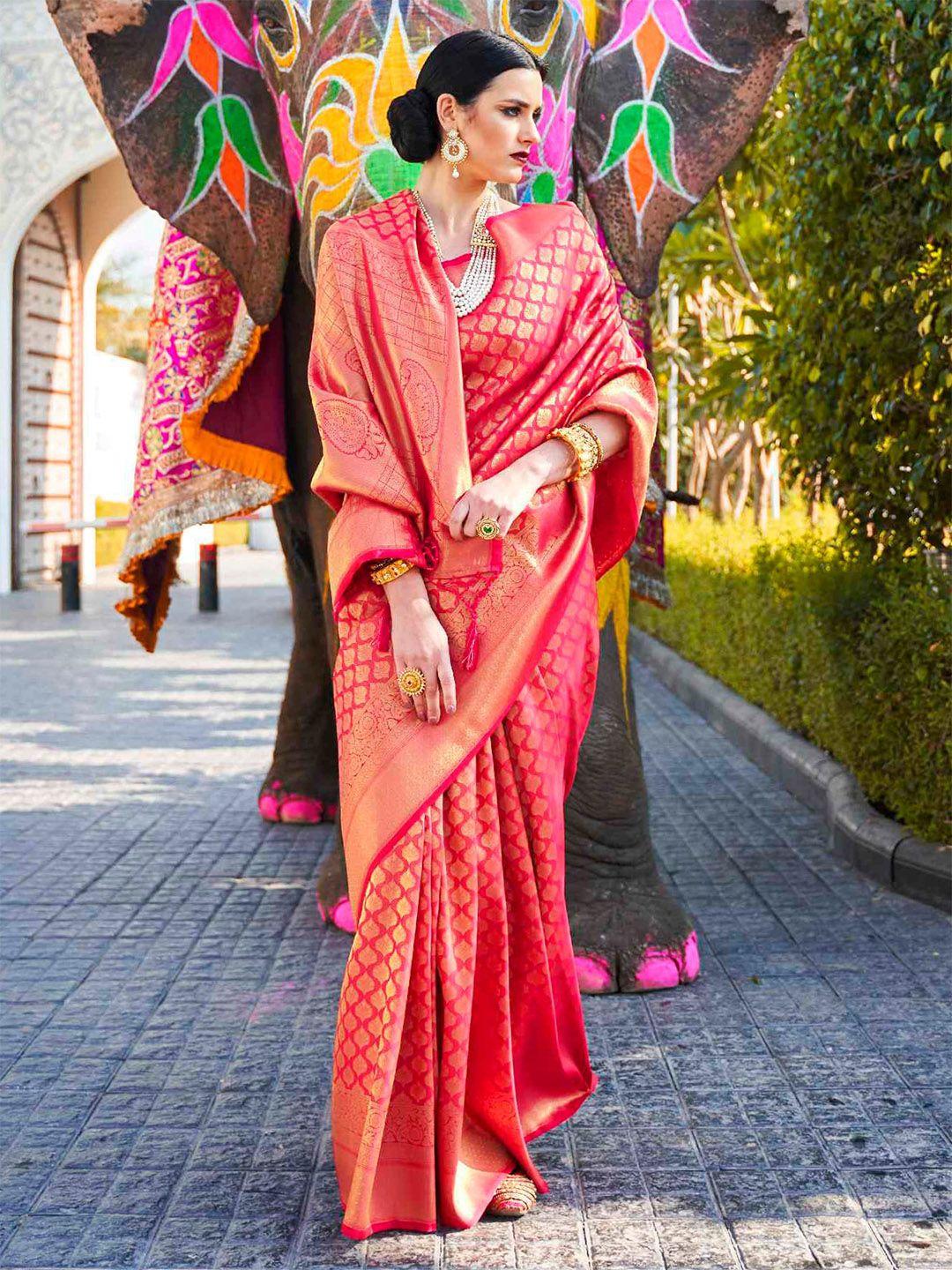 mitera ethnic motif woven design zari banarasi saree