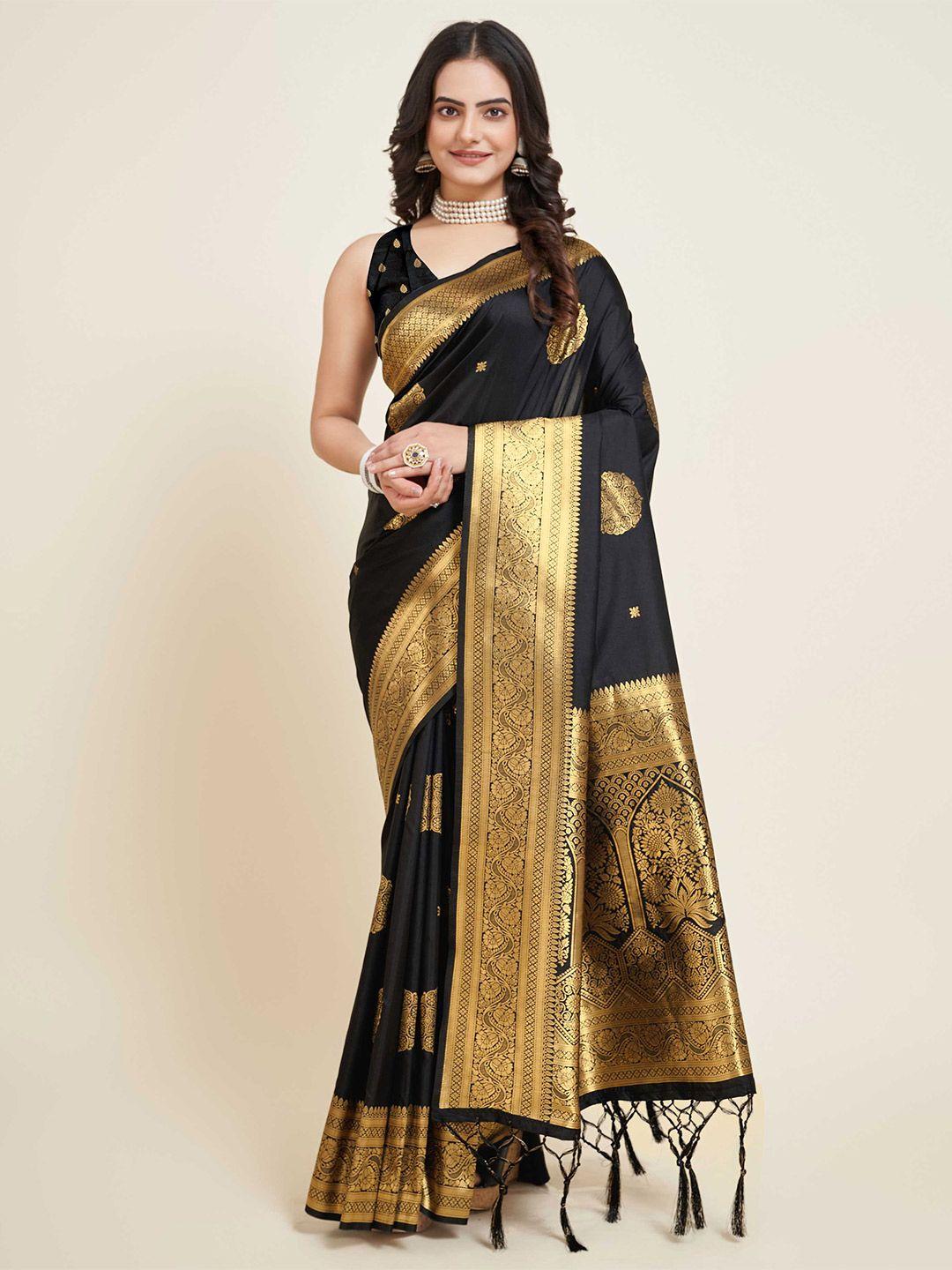 mitera ethnic motif woven design zari silk banarasi saree