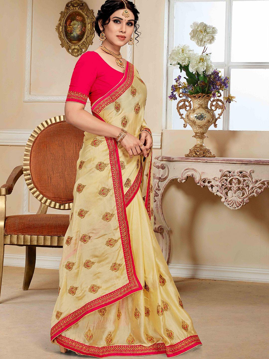 mitera ethnic motifs embroidered saree