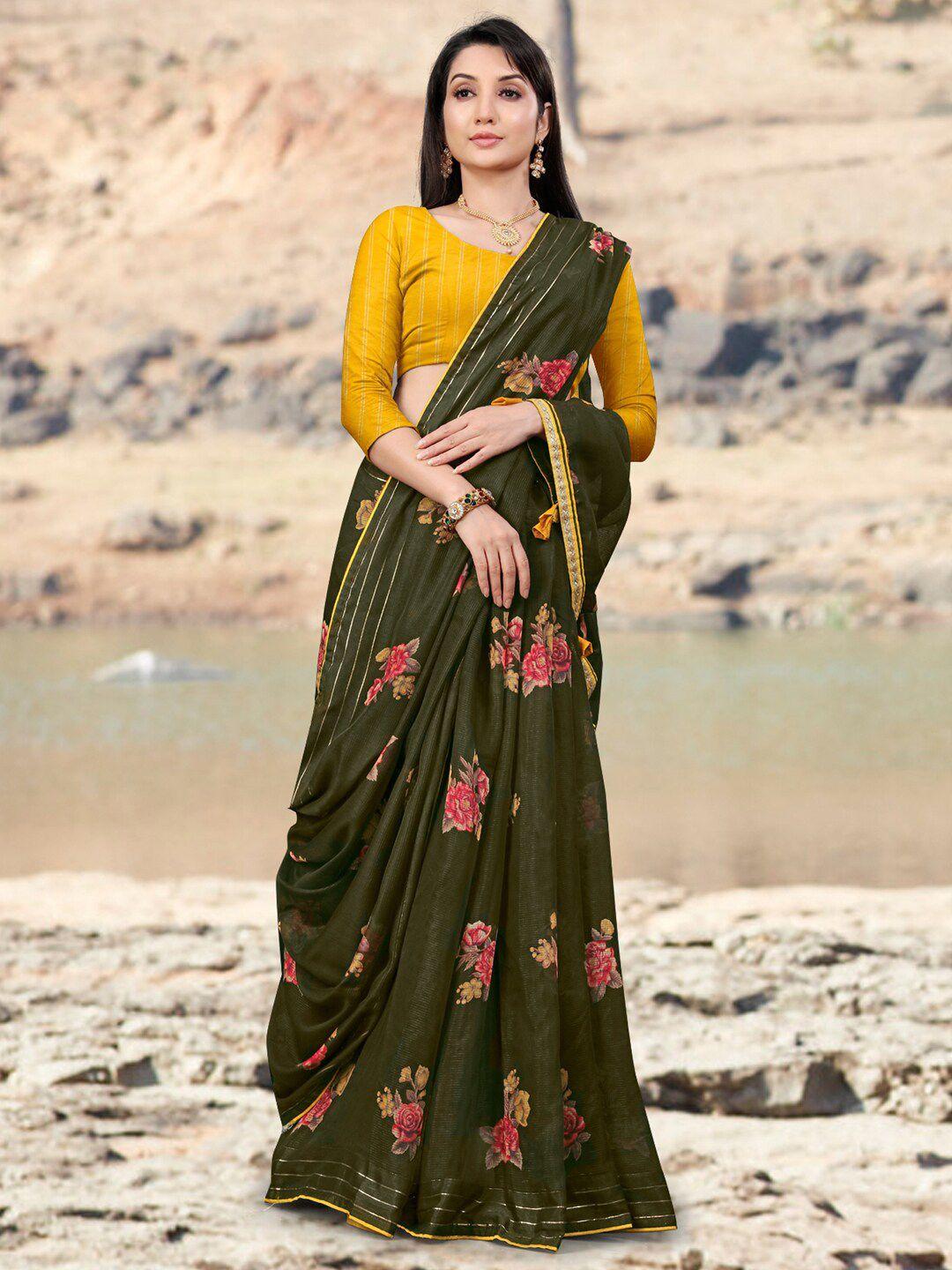 mitera ethnic motifs printed dabu saree