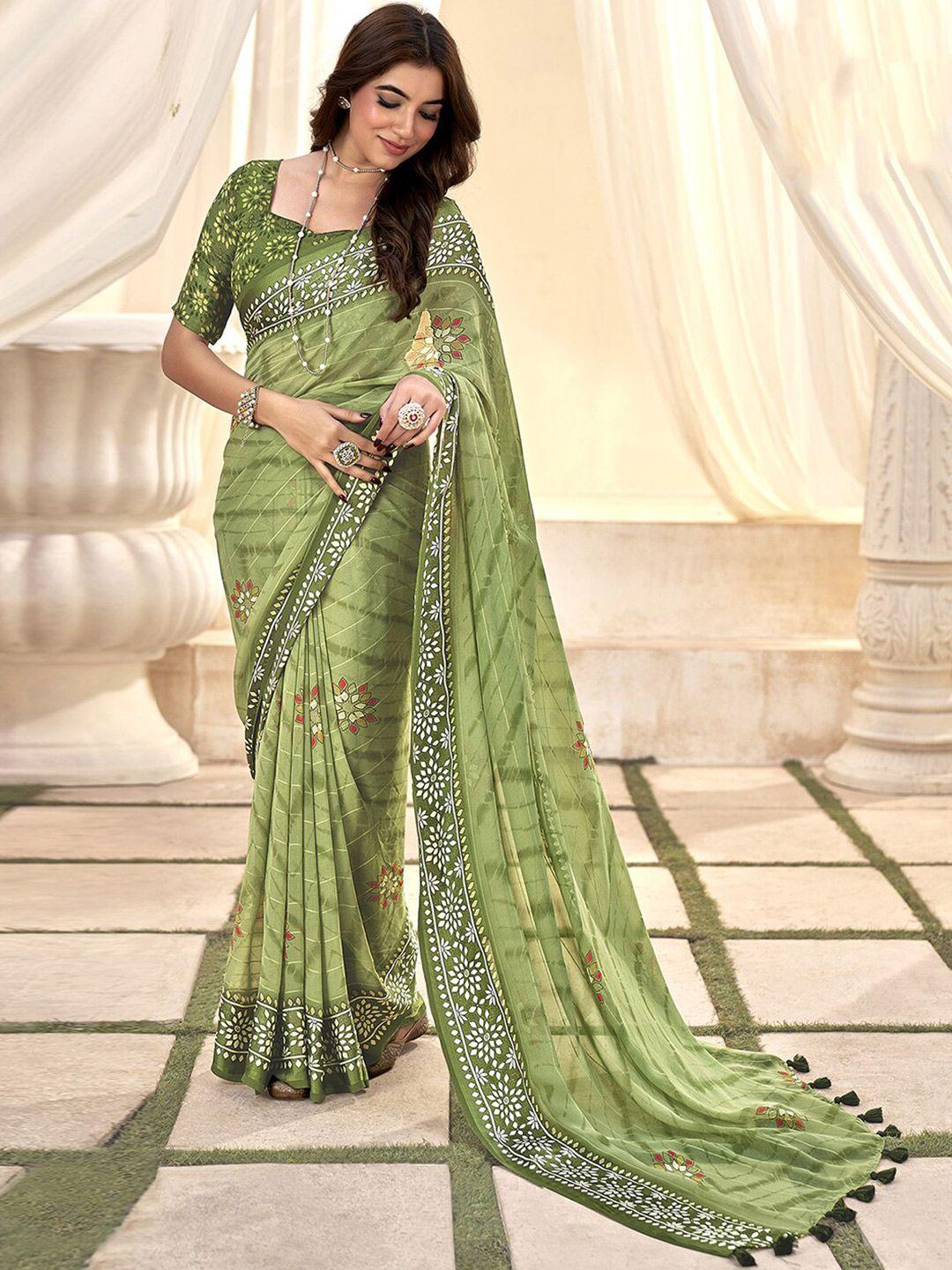 mitera ethnic motifs printed pure georgette saree