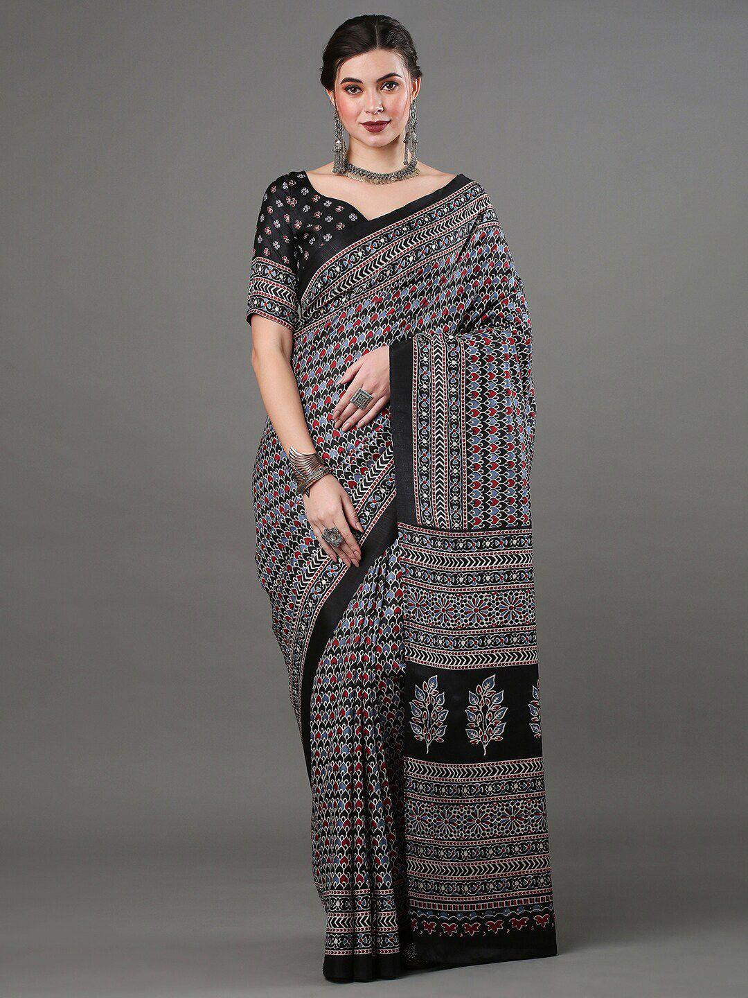 mitera ethnic motifs printed saree