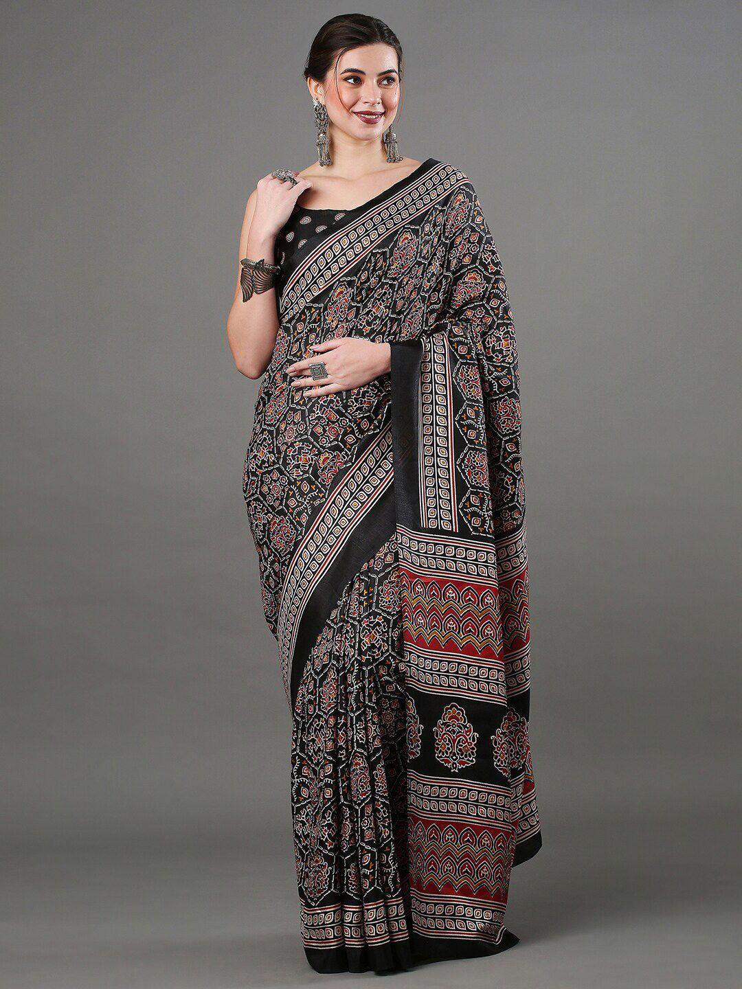 mitera ethnic motifs printed saree