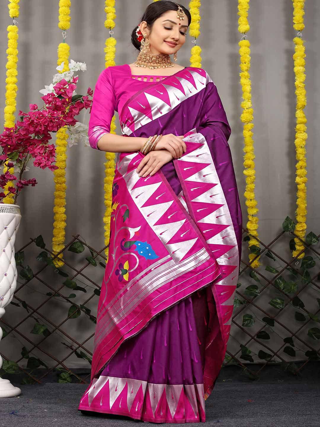 mitera ethnic motifs printed saree