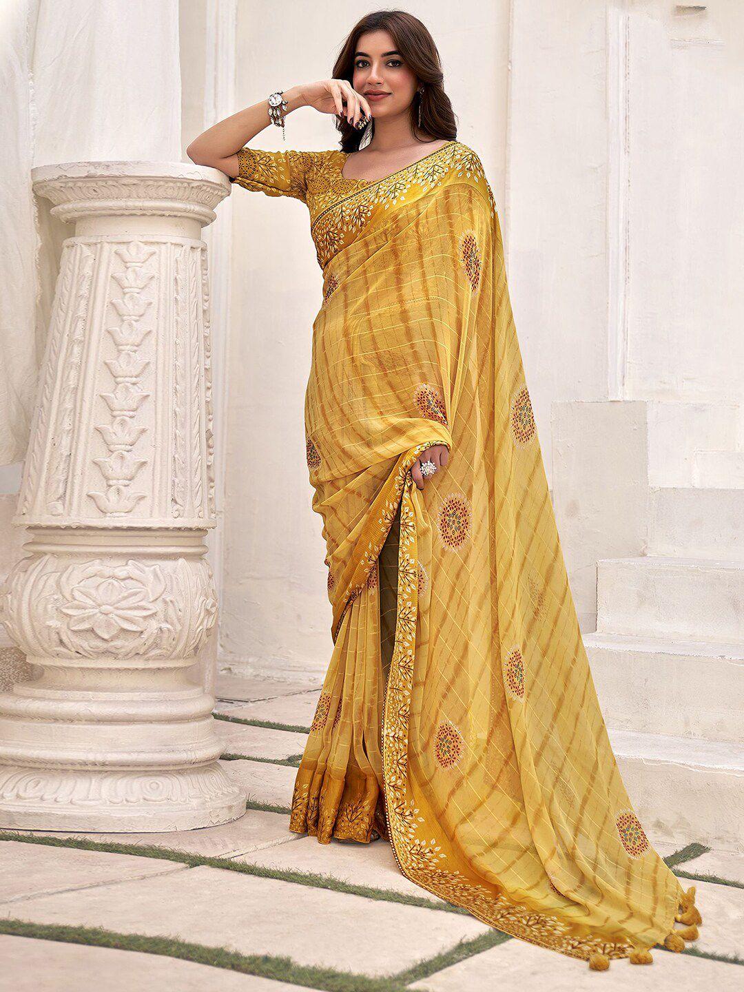 mitera ethnic motifs printed saree