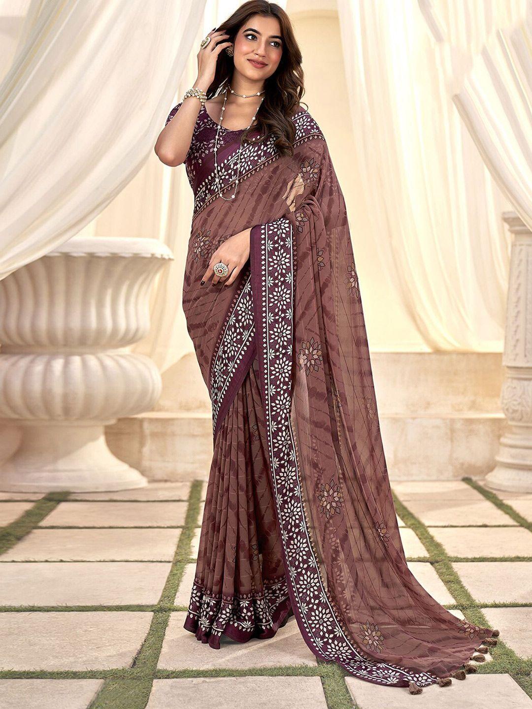 mitera ethnic motifs printed saree