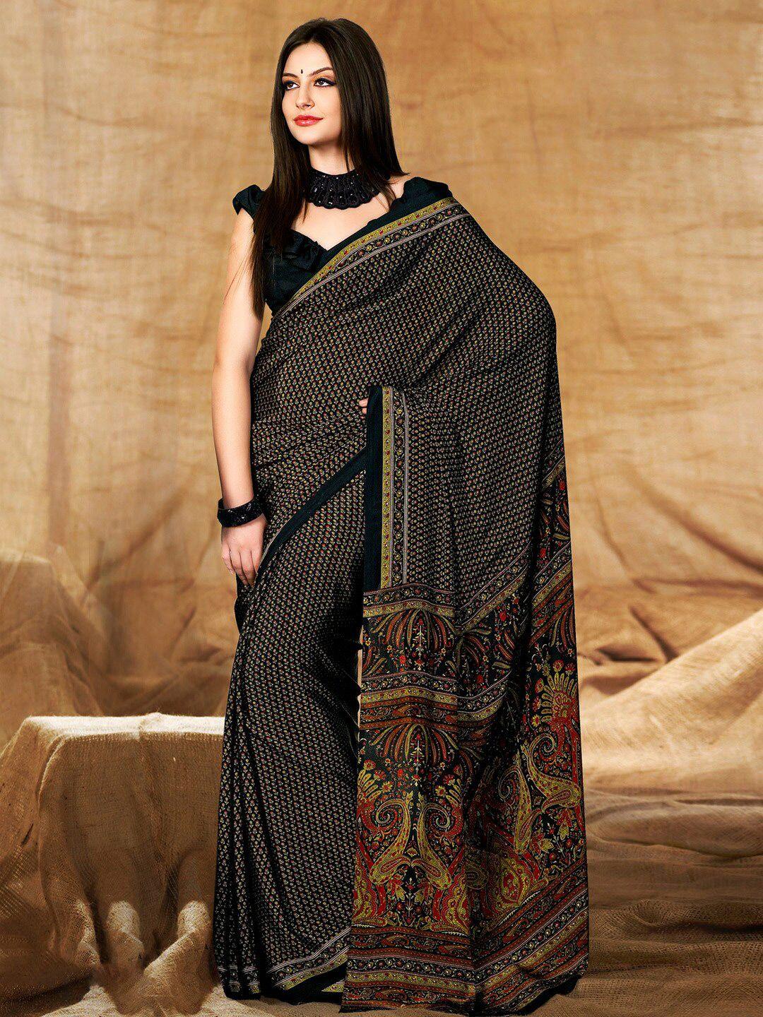 mitera ethnic motifs pure crepe bagru saree