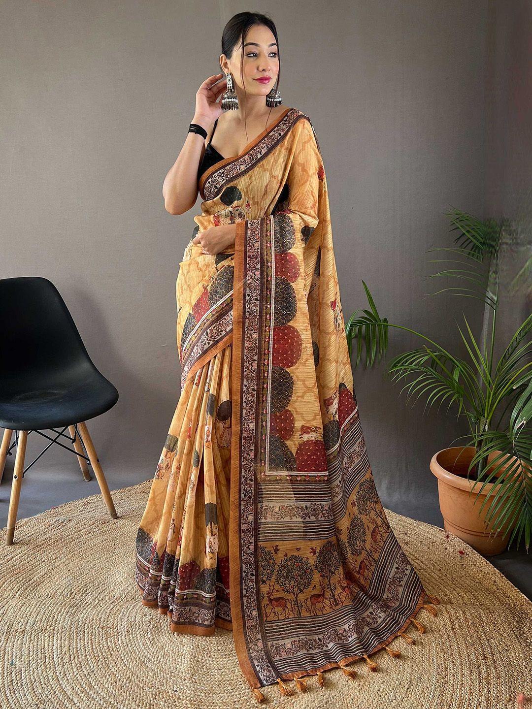 mitera ethnic motifs tussar saree