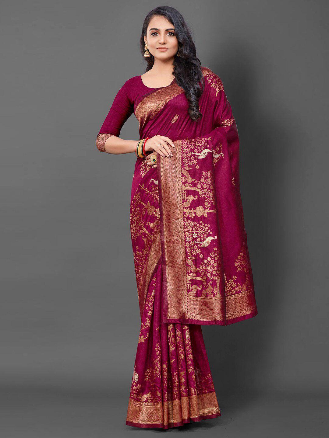 mitera ethnic motifs woven design banarasi saree