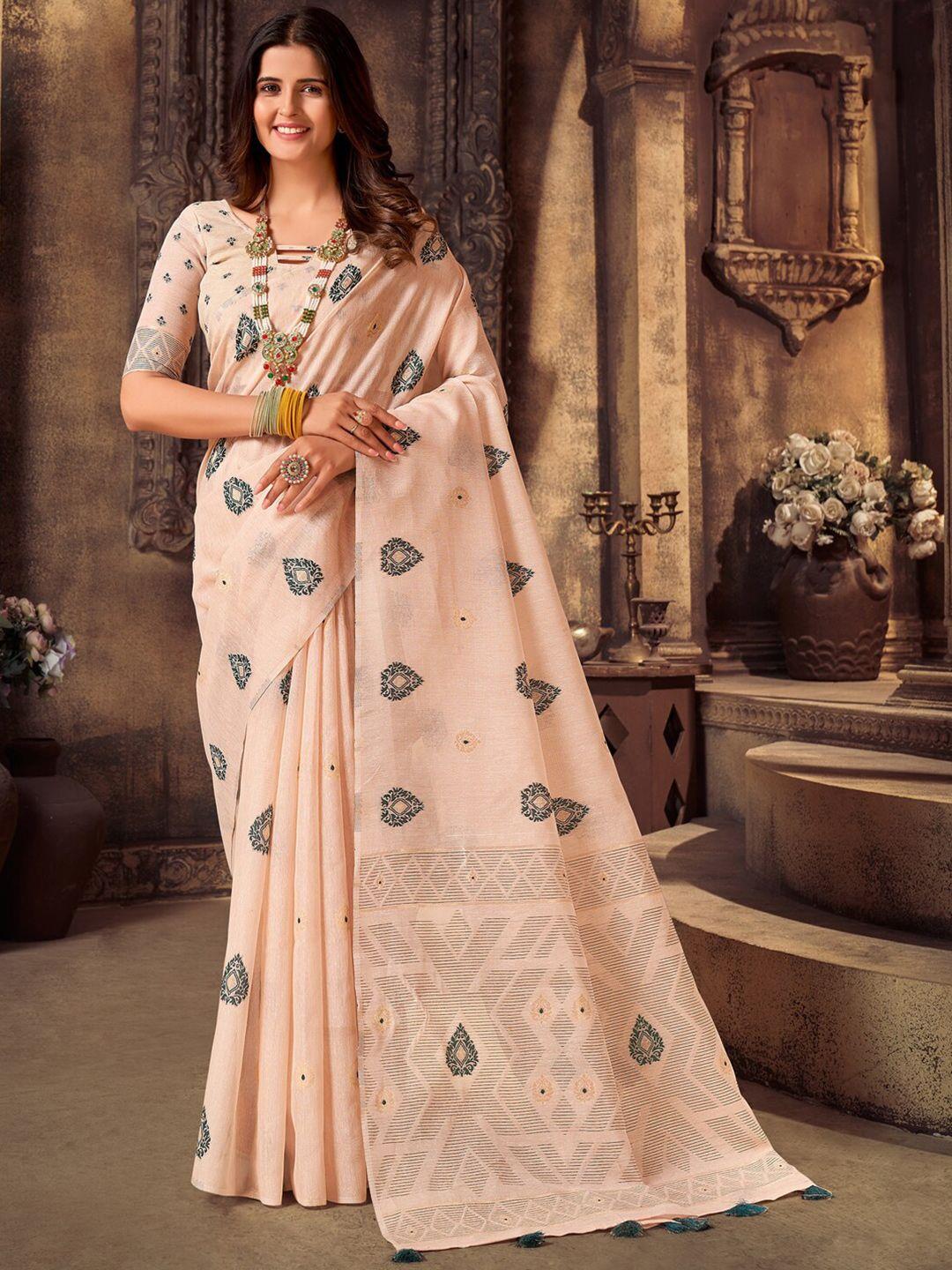 mitera ethnic motifs woven design saree