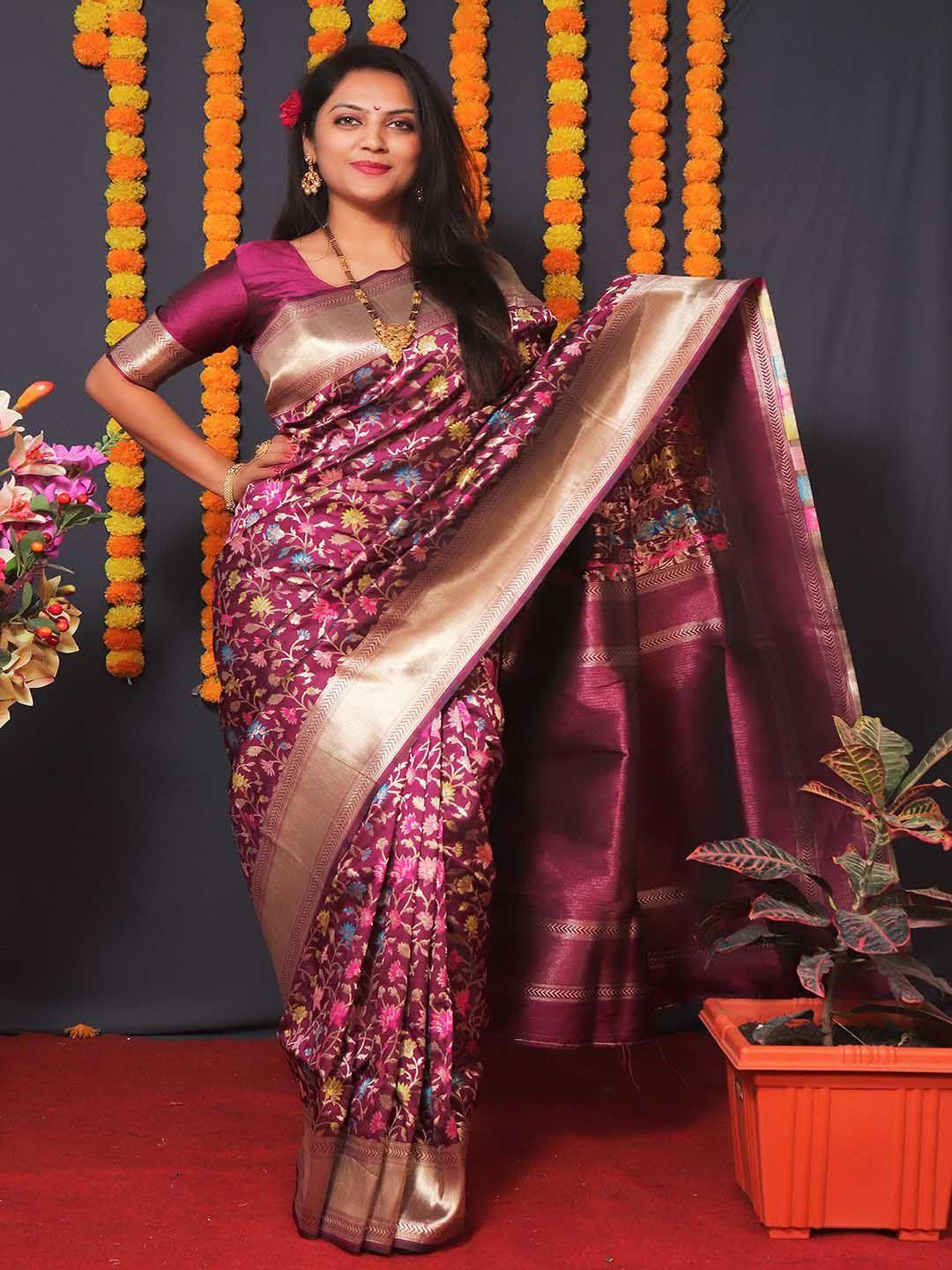 mitera ethnic motifs woven design zari art silk saree