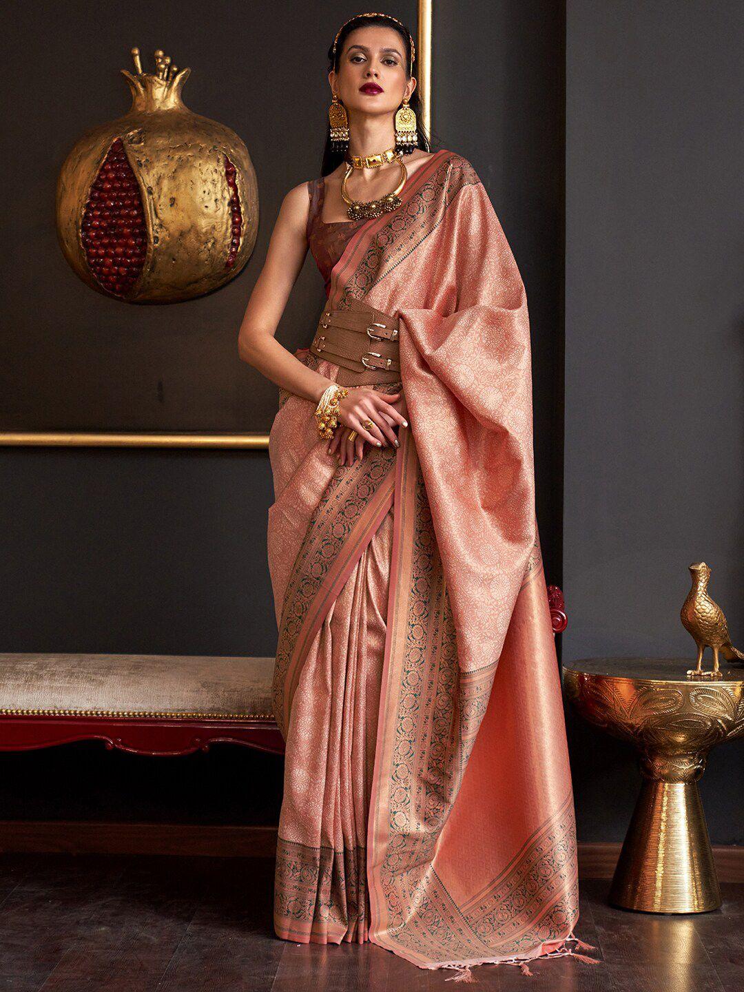 mitera ethnic motifs woven design zari banarasi saree