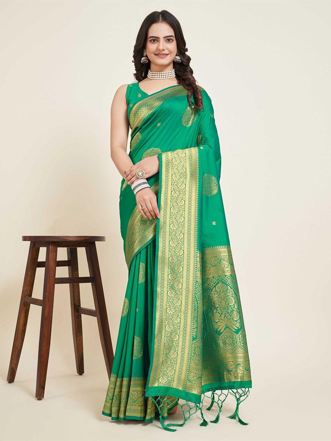 mitera ethnic motifs woven design zari banarasi saree