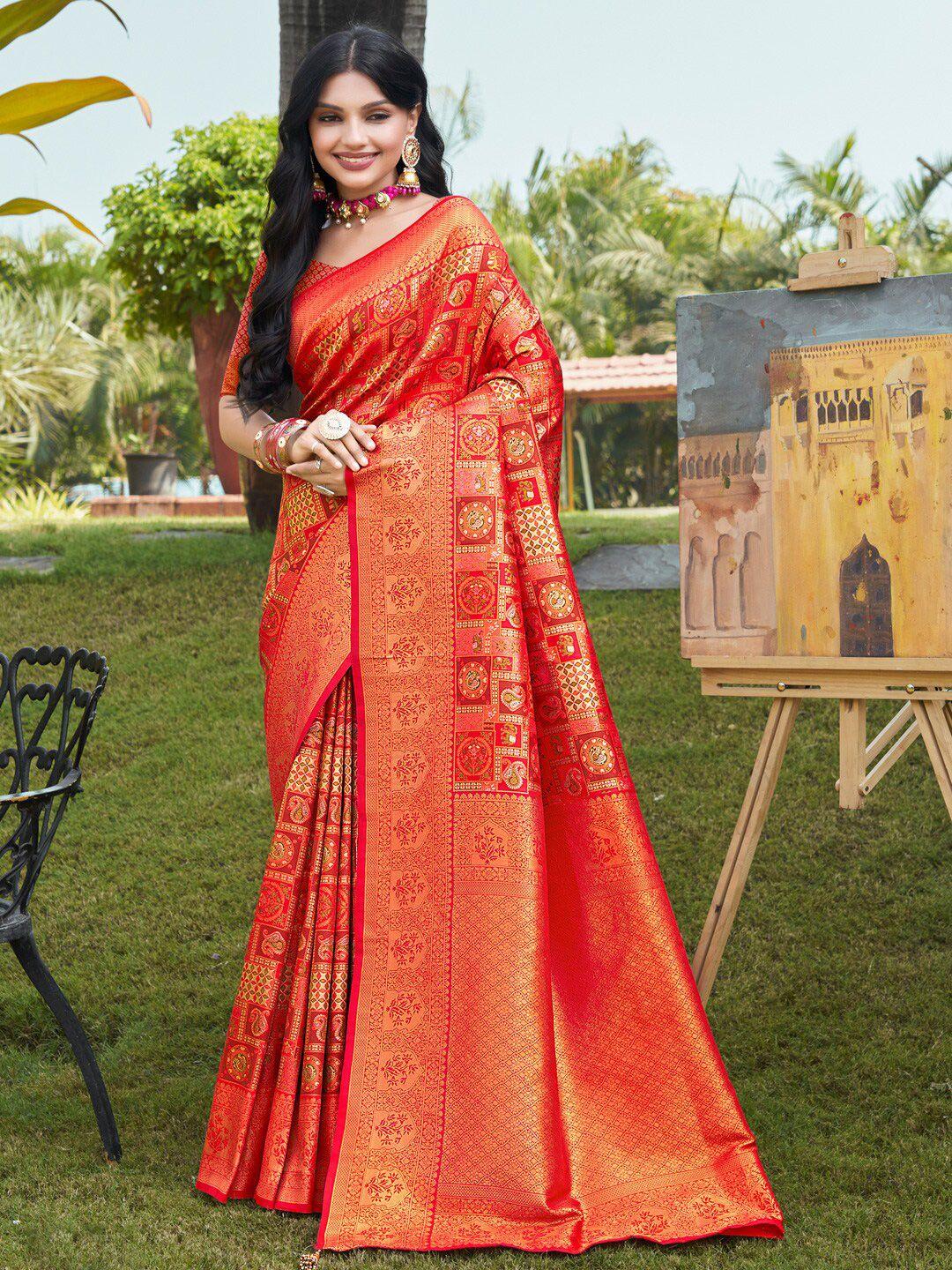 mitera ethnic motifs woven design zari banarasi saree