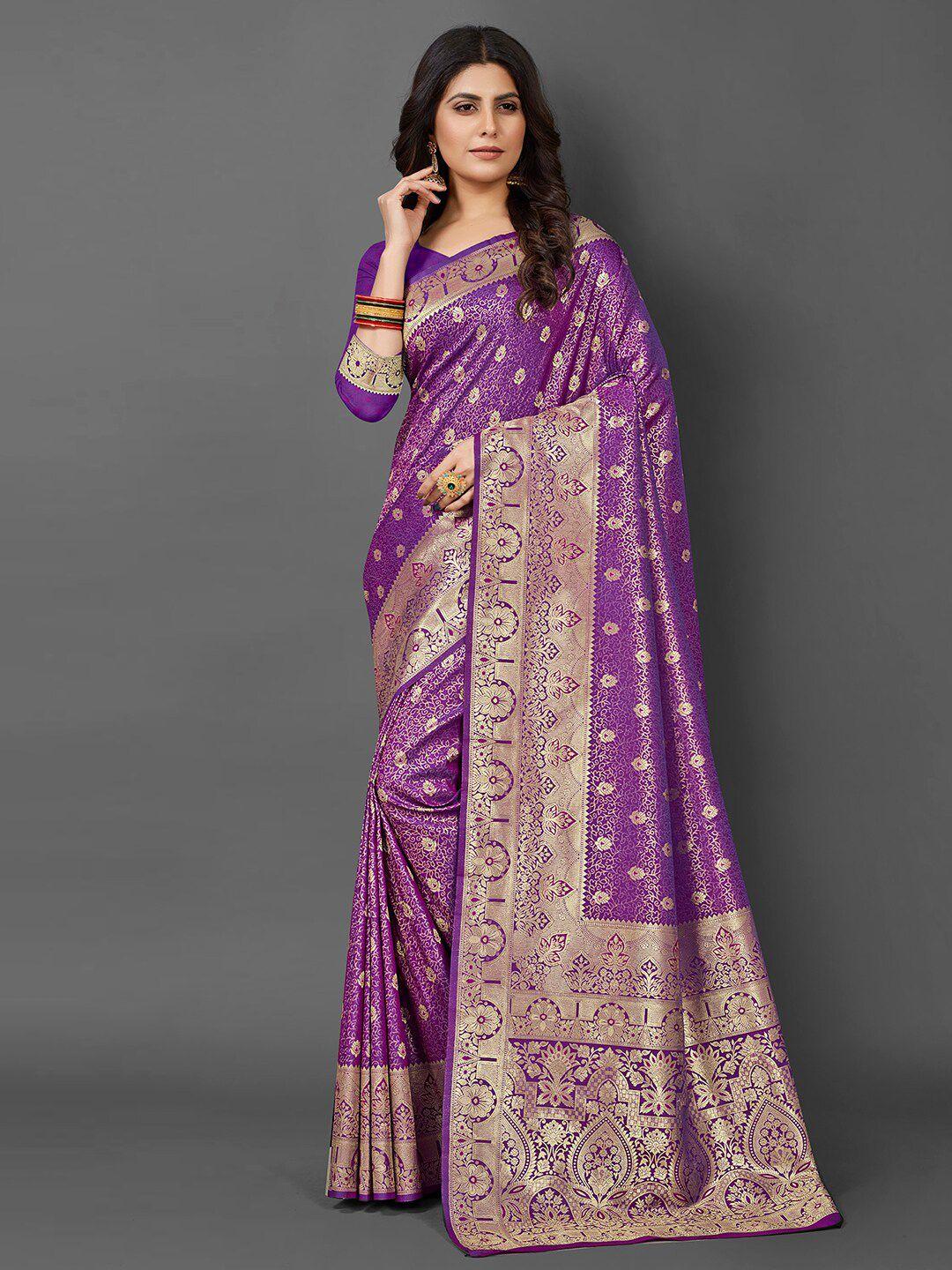 mitera ethnic motifs woven design zari kanjeevaram saree