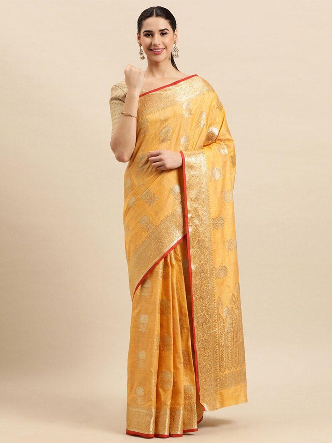 mitera ethnic motifs woven design zari silk blend banarasi saree