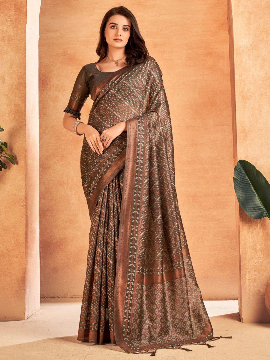 mitera ethnic motifs zari banarasi saree