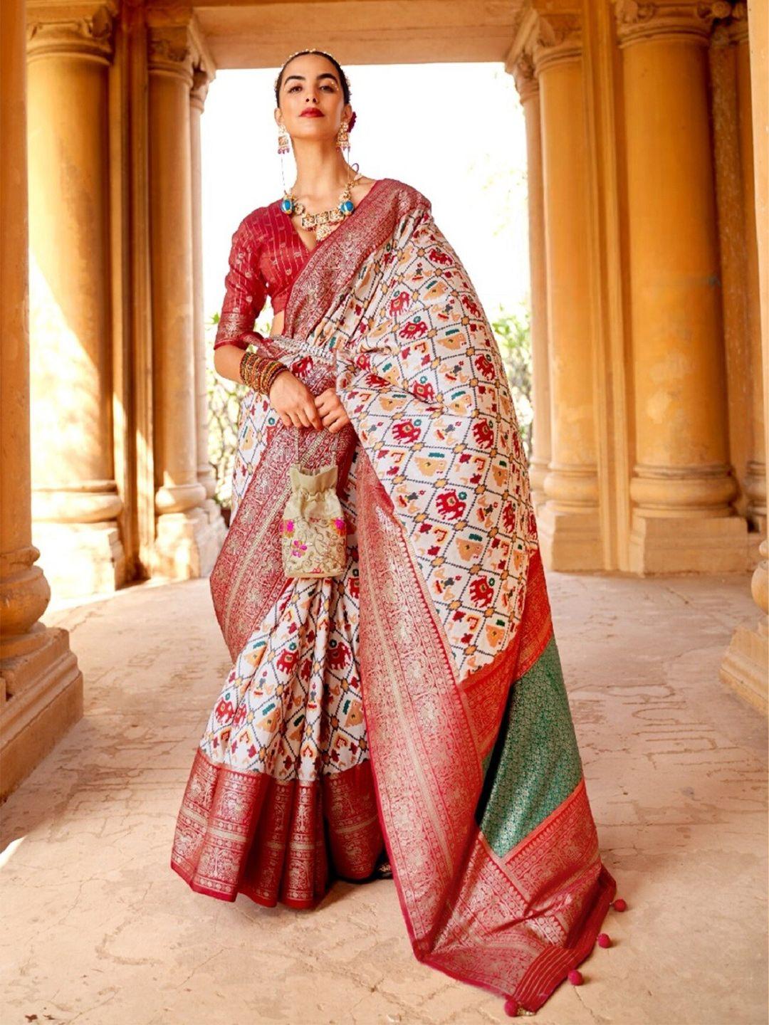 mitera ethnic motifs zari pure silk patola saree