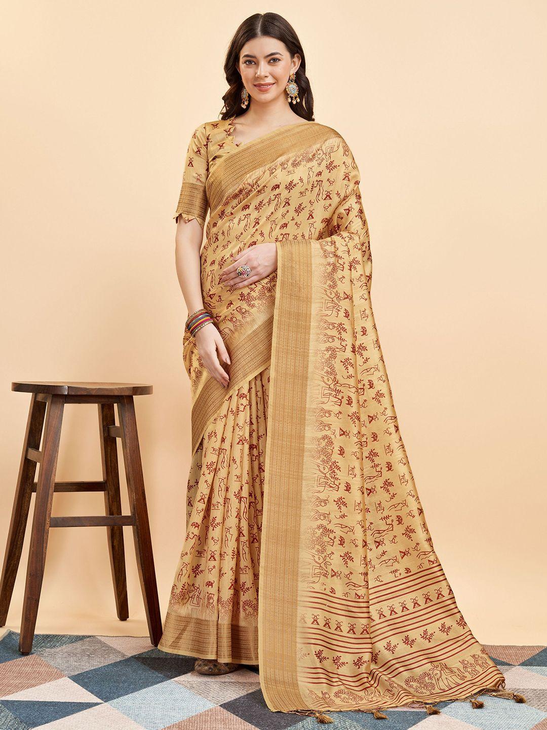 mitera ethnic motifs zari pure silk saree