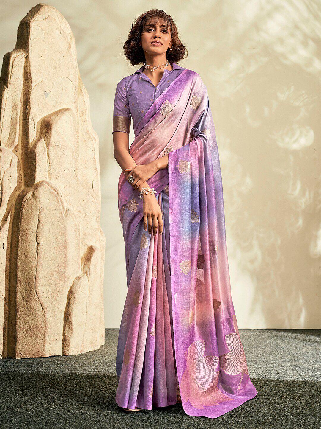 mitera floral banarasi cotton saree