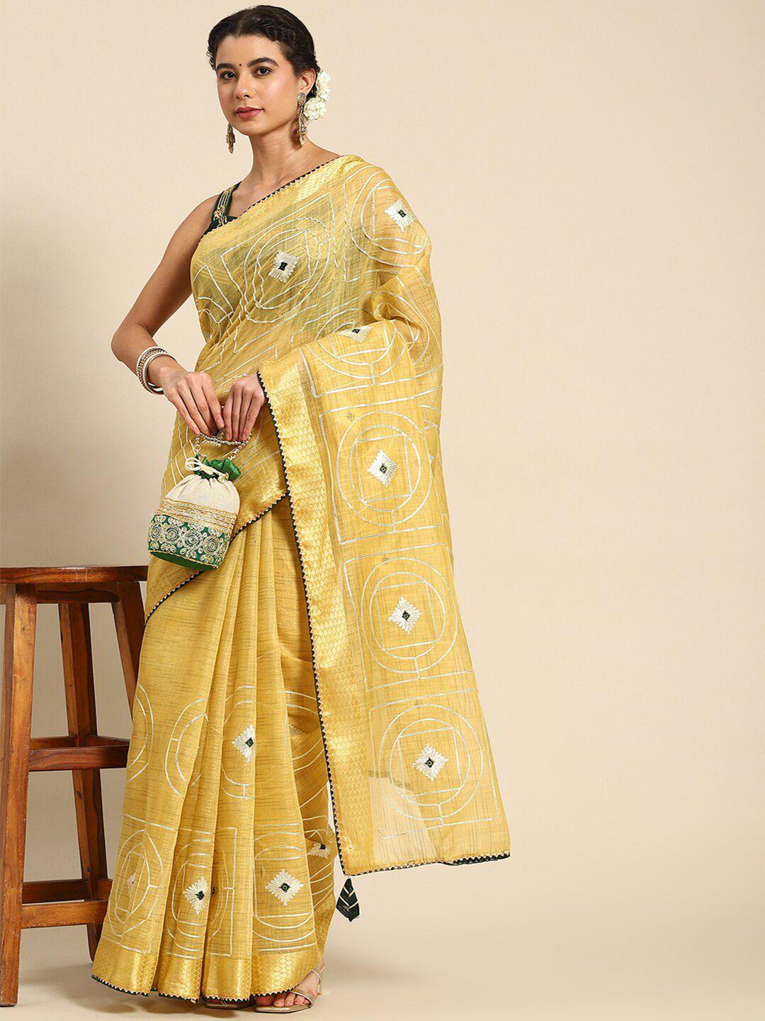 mitera floral embroidered saree