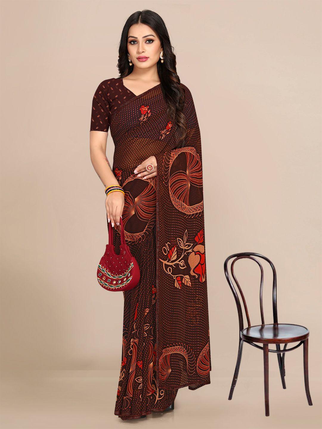 mitera floral printed banarasi saree