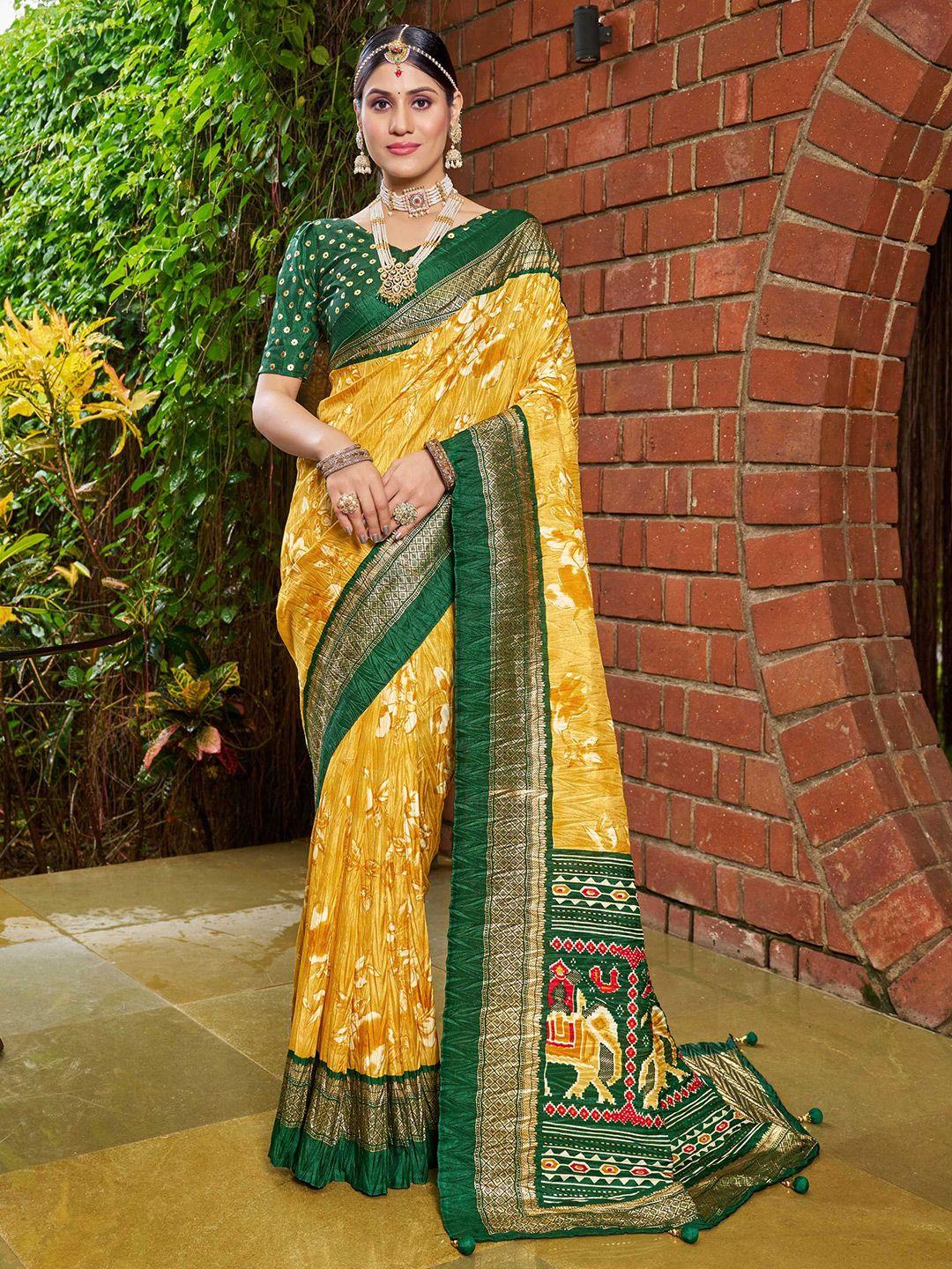 mitera floral printed patola saree