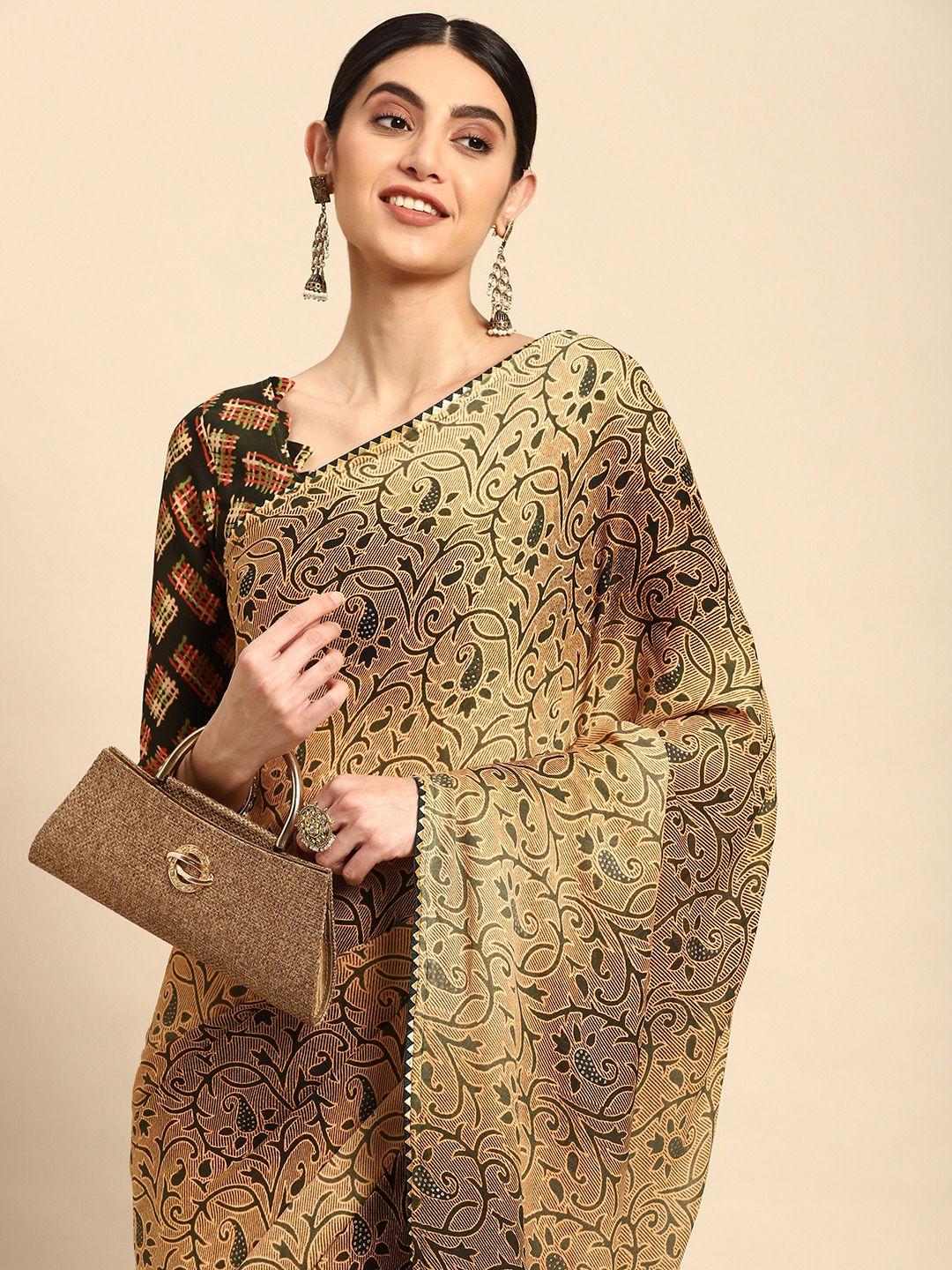 mitera floral printed saree