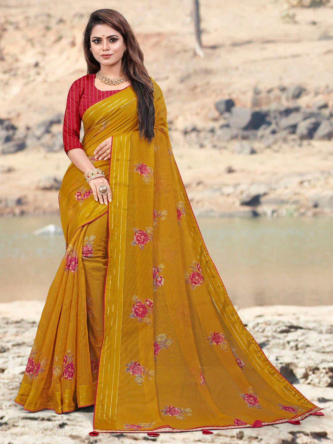 mitera floral printed saree