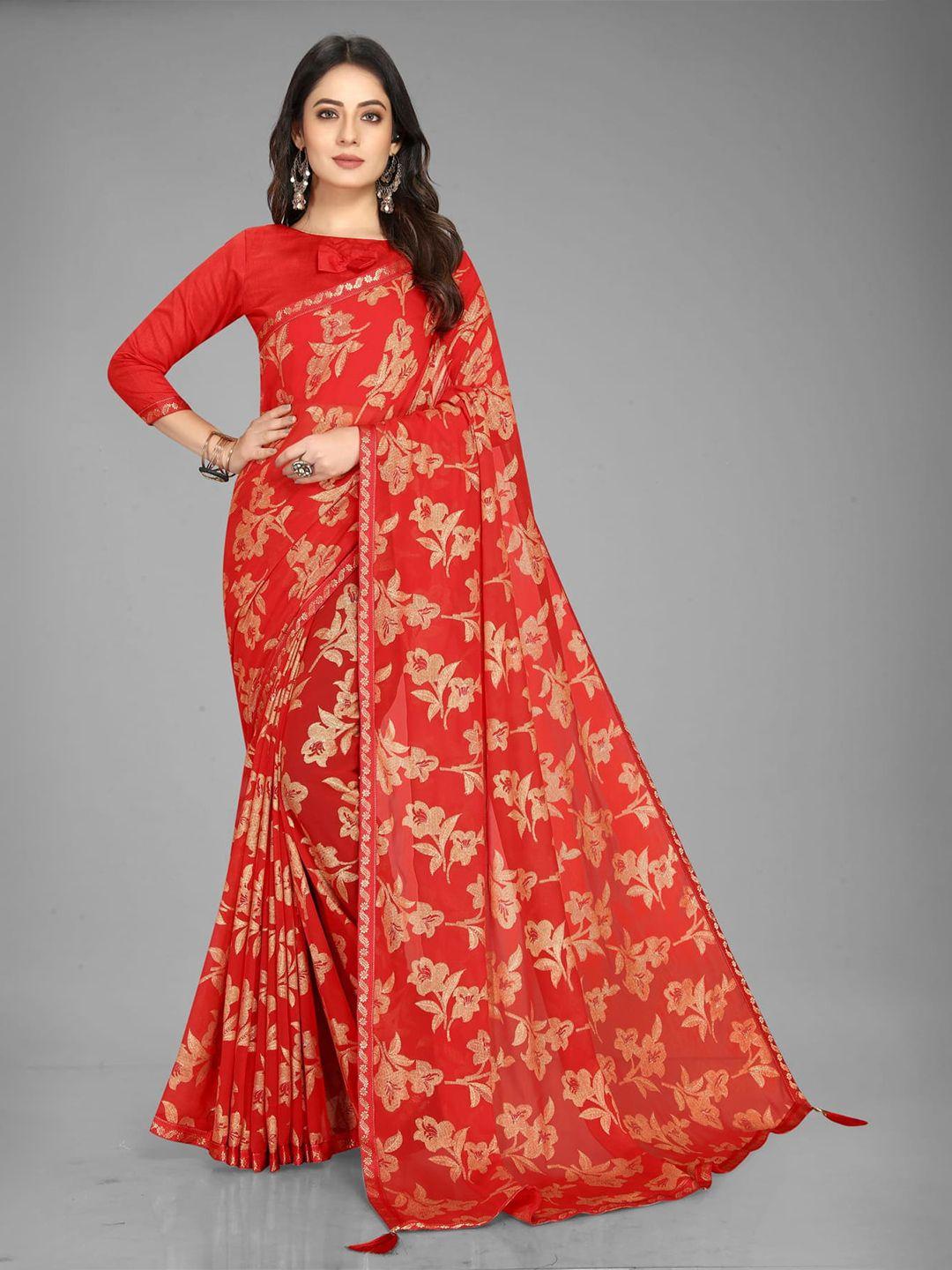 mitera floral printed saree