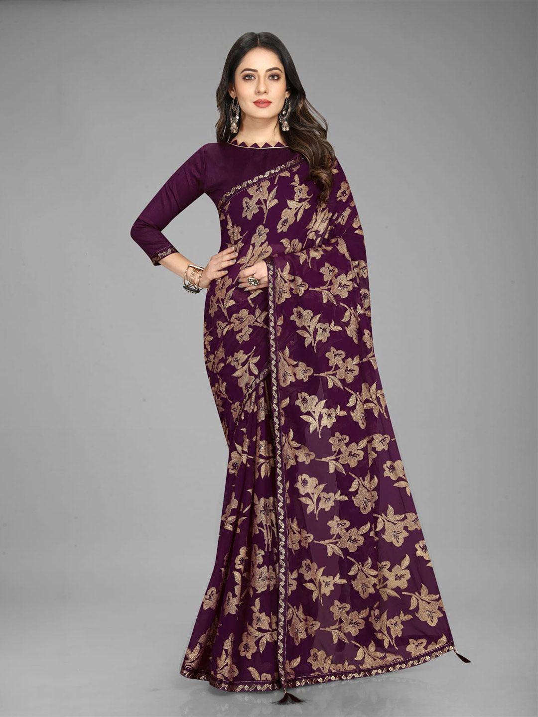 mitera floral printed saree