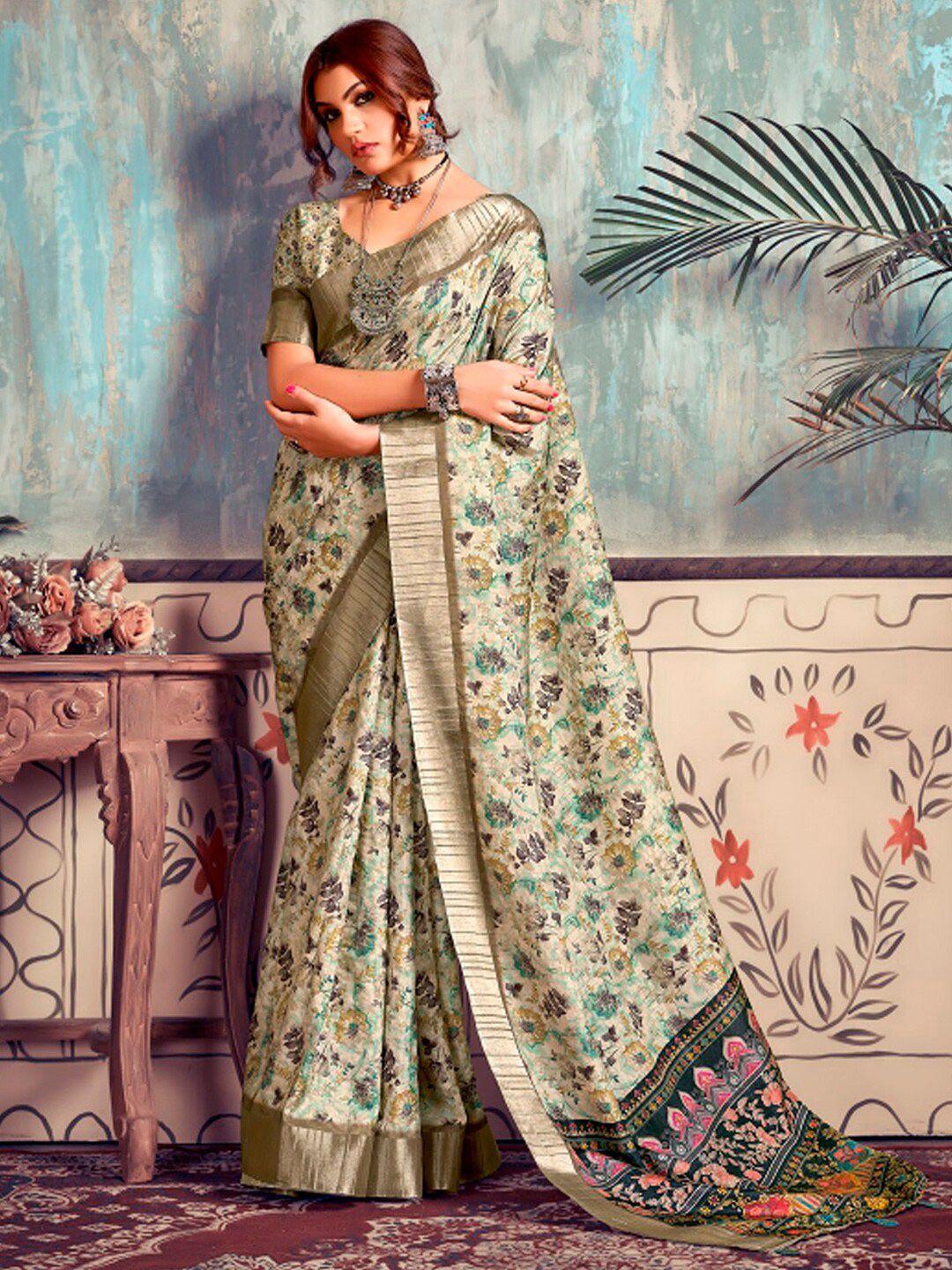 mitera floral printed saree