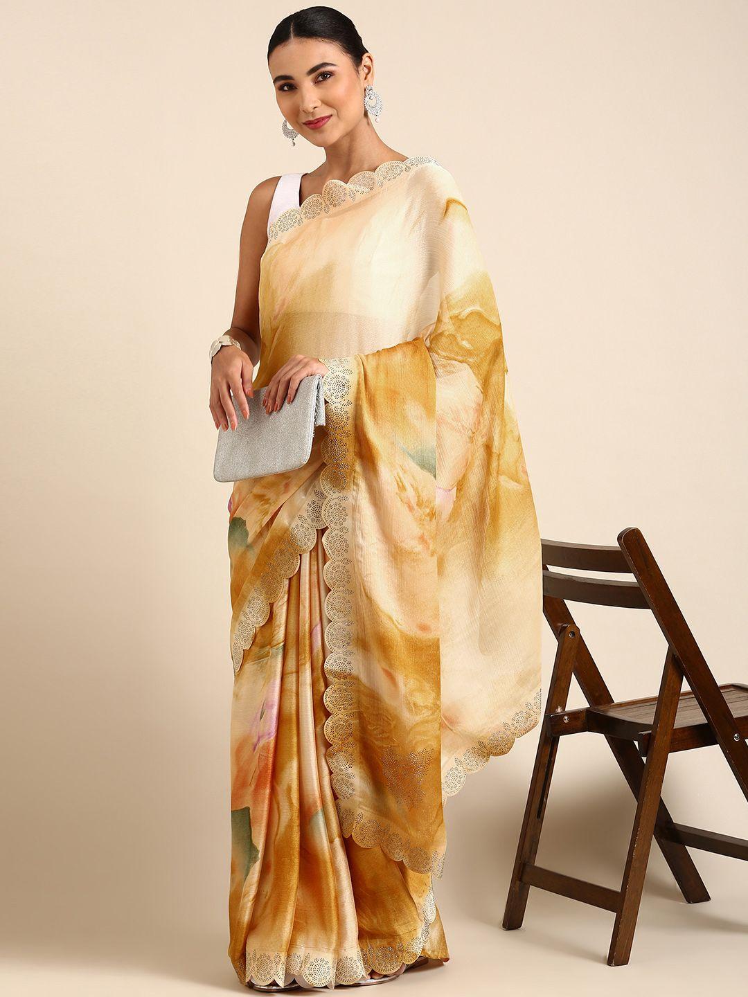 mitera floral pure chiffon saree