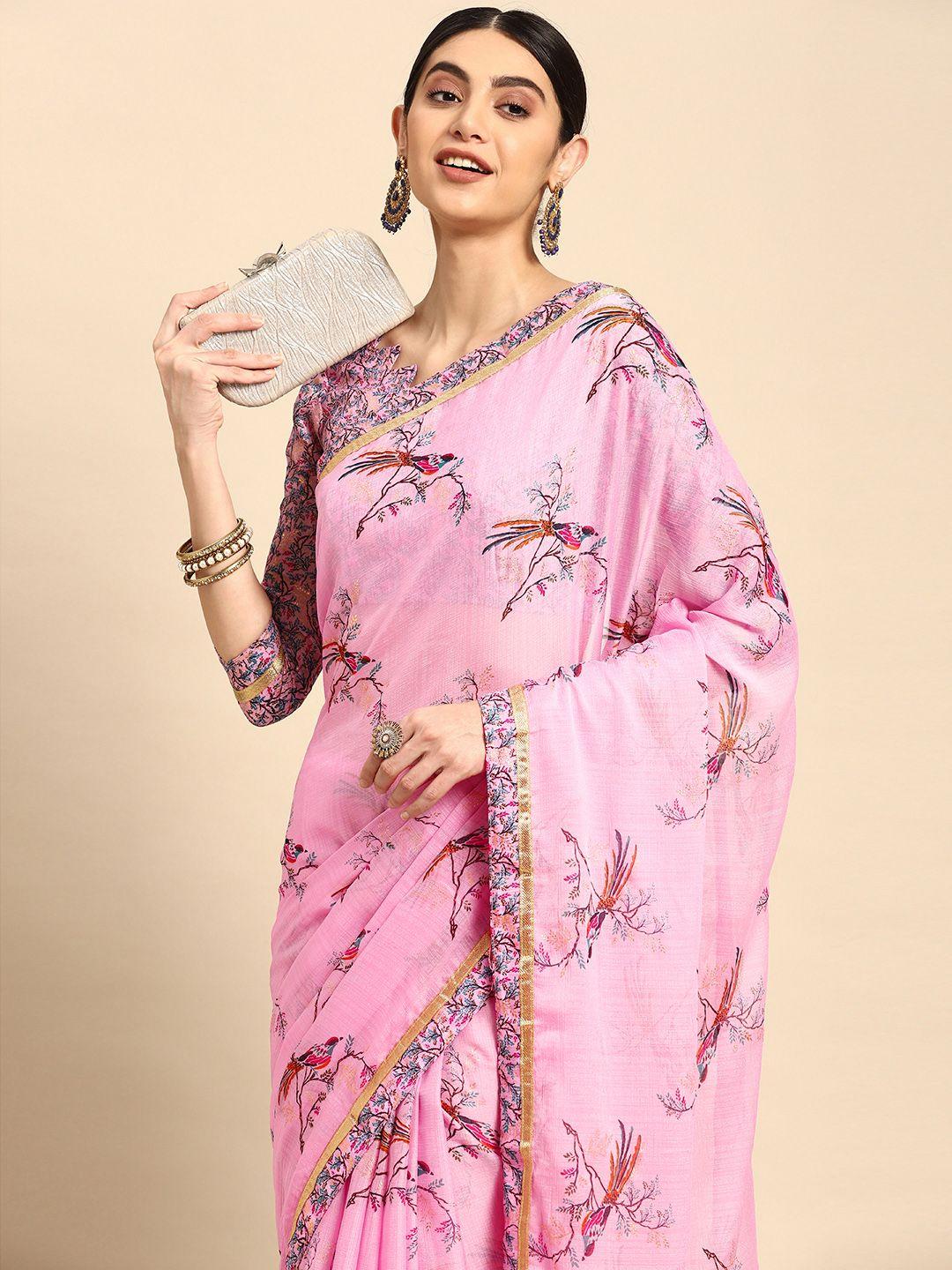 mitera floral pure chiffon saree