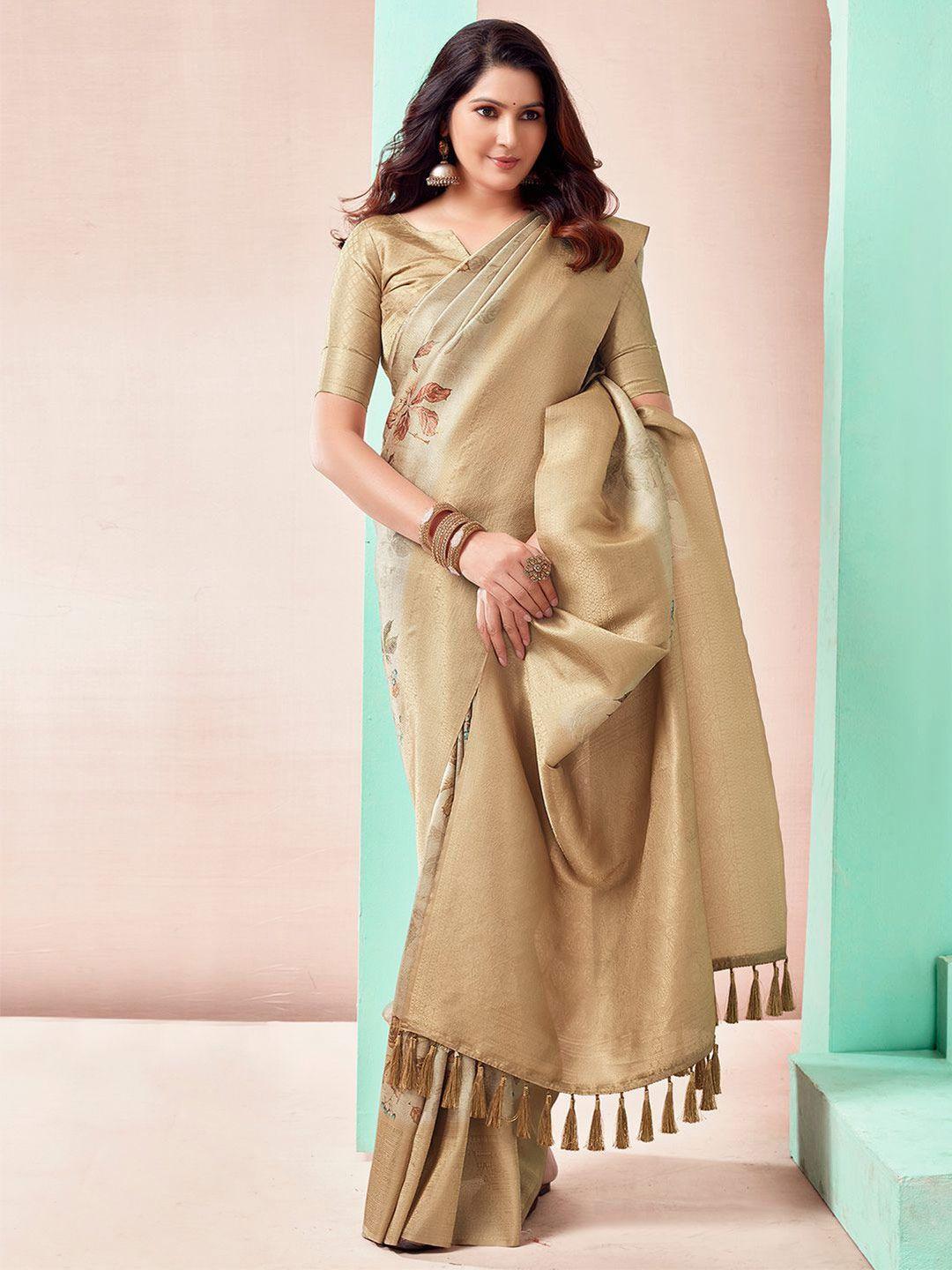 mitera floral zari art silk banarasi saree