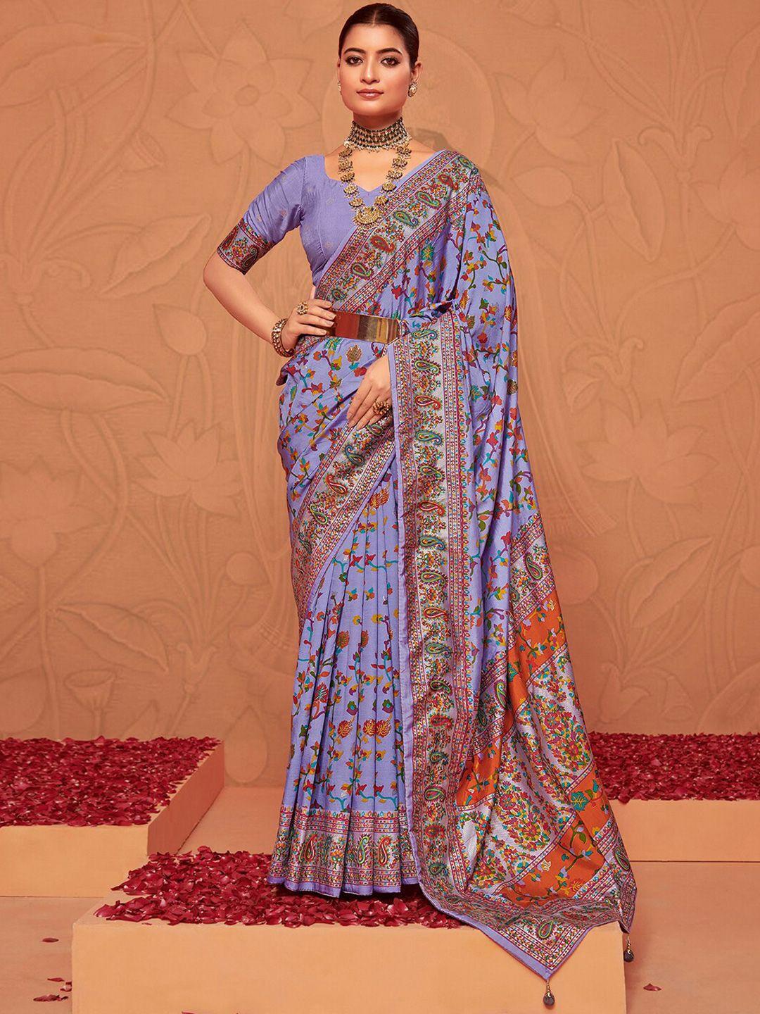 mitera floral zari art silk sungudi saree