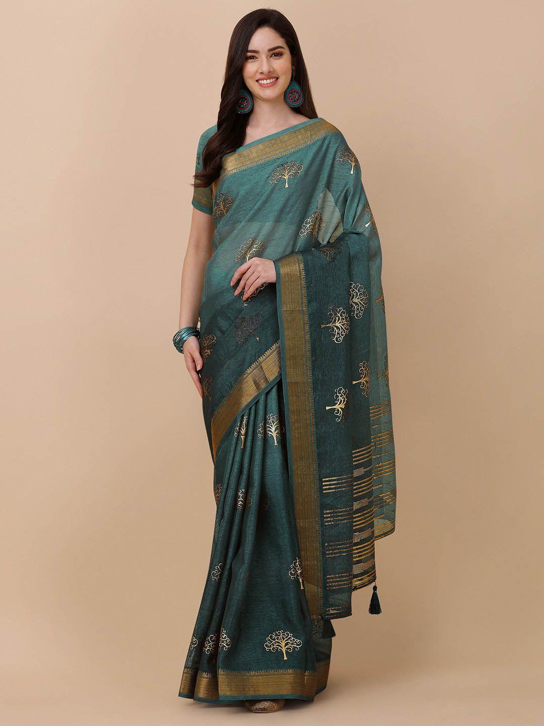 mitera floral zari pure silk saree