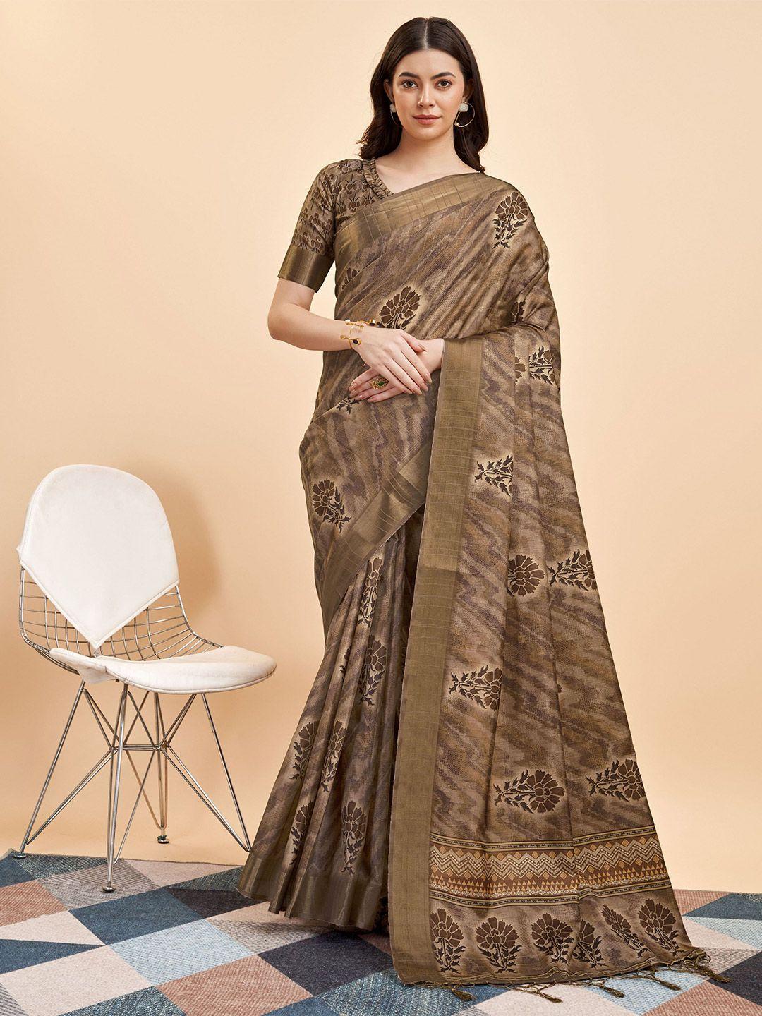 mitera floral zari pure silk saree