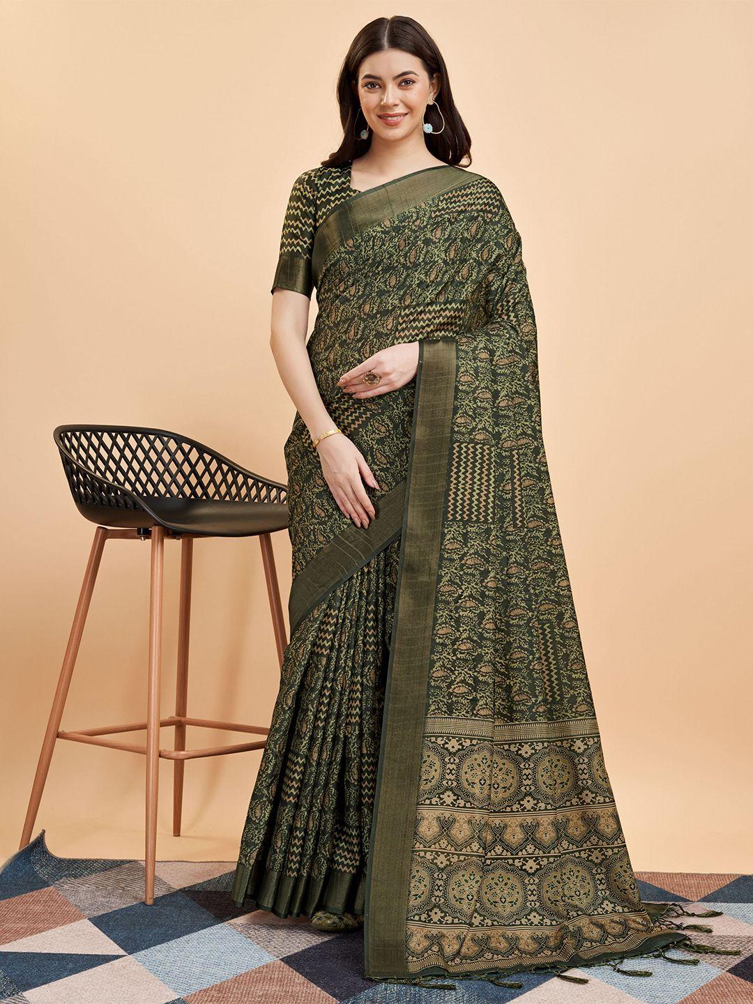 mitera floral zari pure silk saree