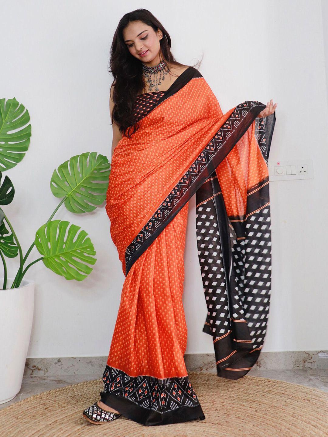 mitera geometric printed saree