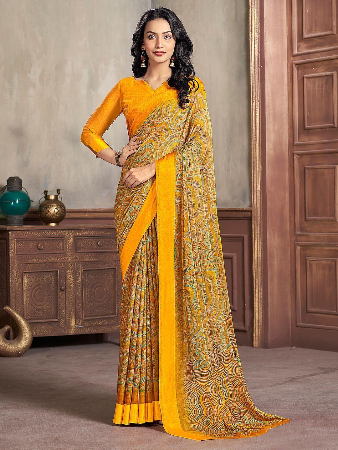 mitera geometric printed saree