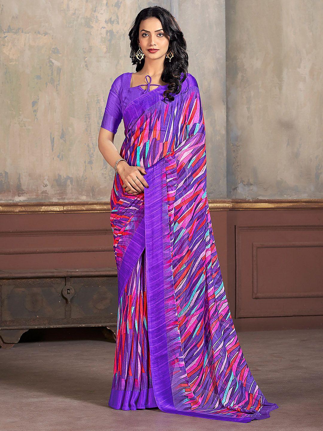 mitera geometric printed saree