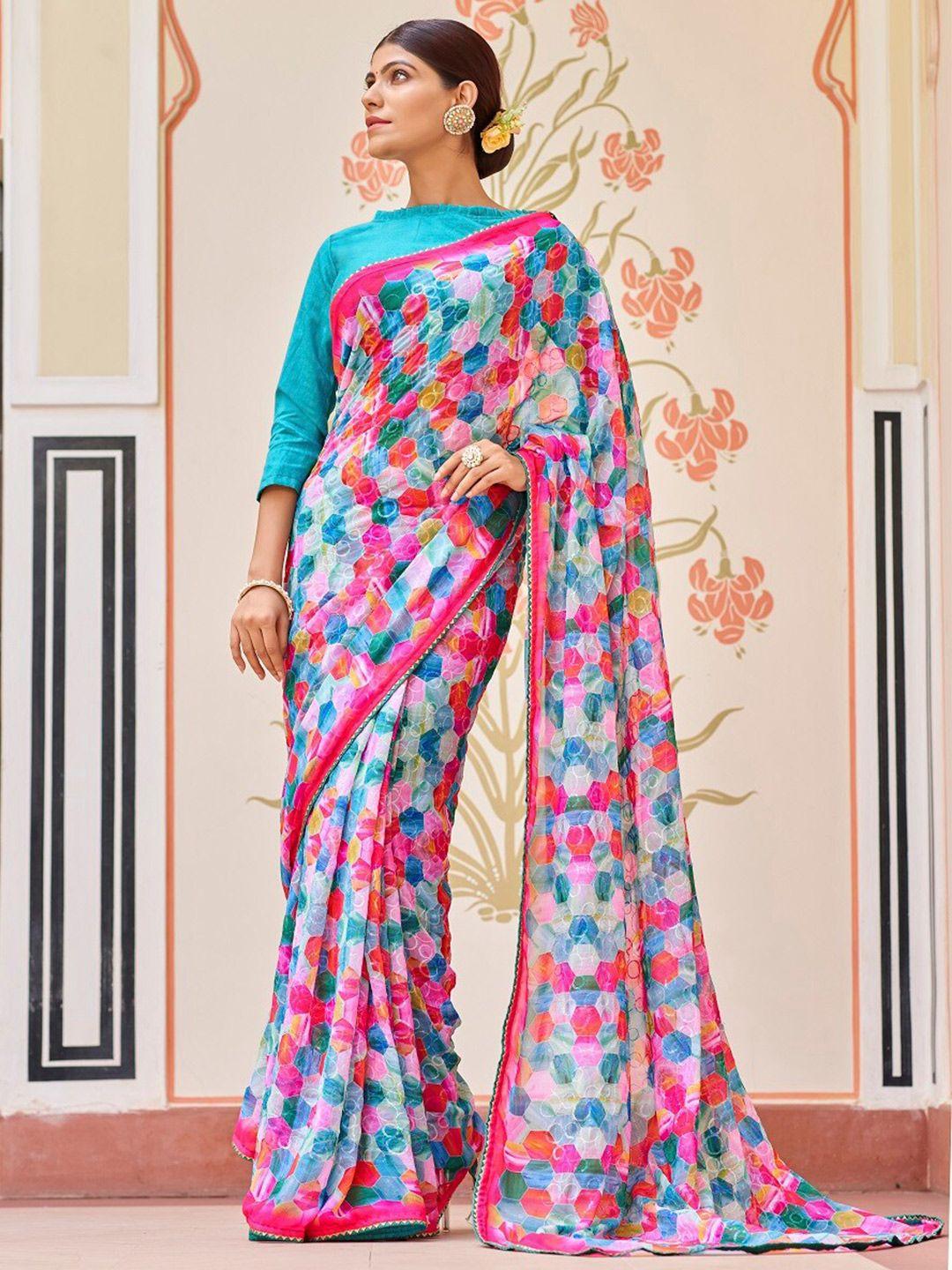 mitera gotta patti pure georgette saree